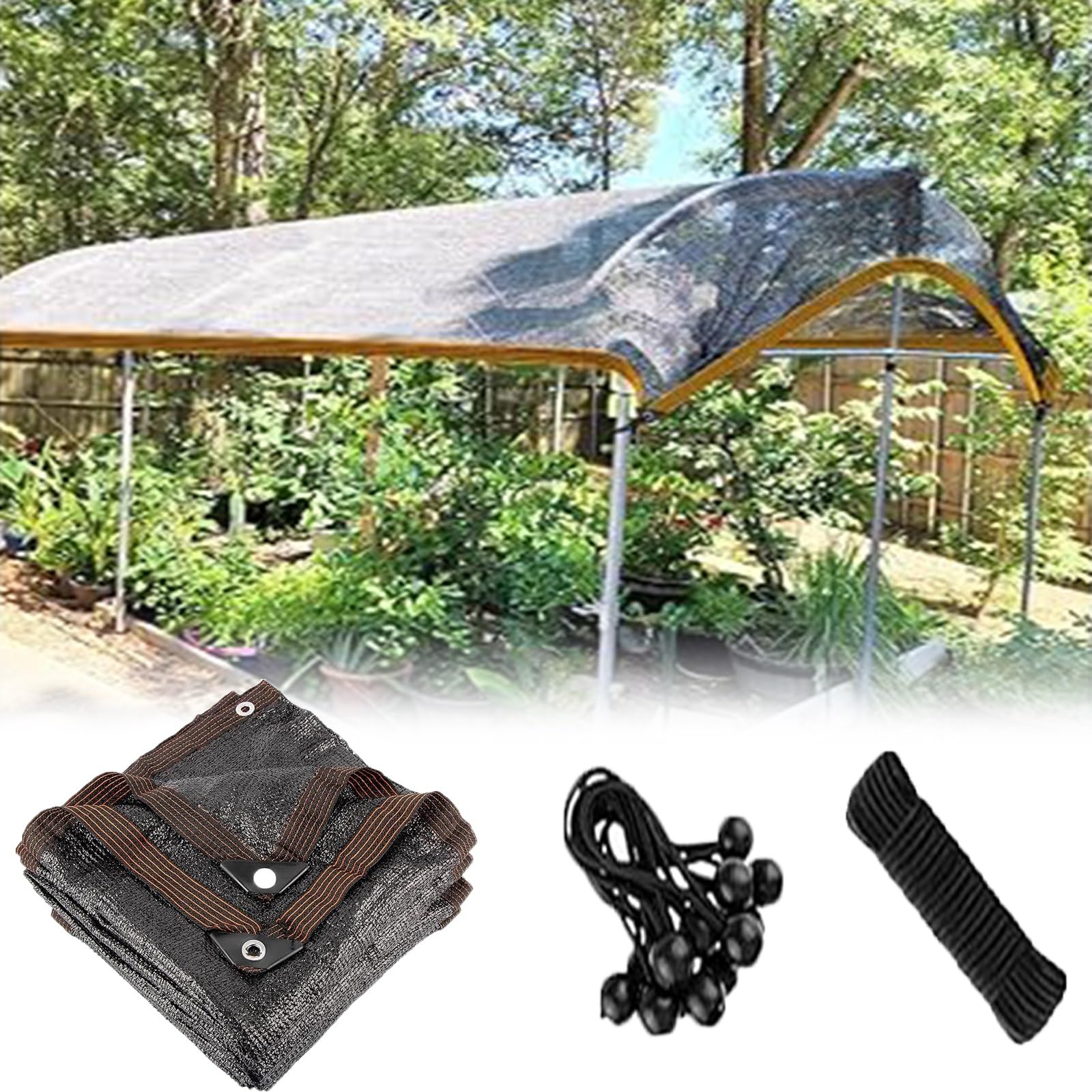 Telo in rete per serre di alta qualità, 3 x 6 m, con occhielli, protezione solare UV per piante, fienili, cortili e cucce, resistente alle intemperie, antigelo, per pomodori e uso esterno