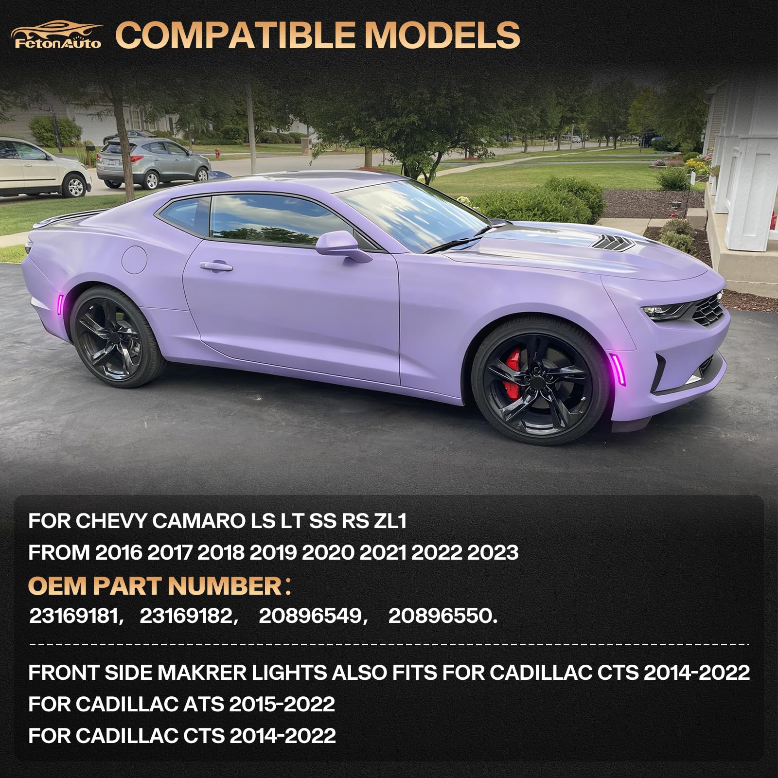 Amazon.com: Pink Purple LED Side Marker Lights for 2016-2024