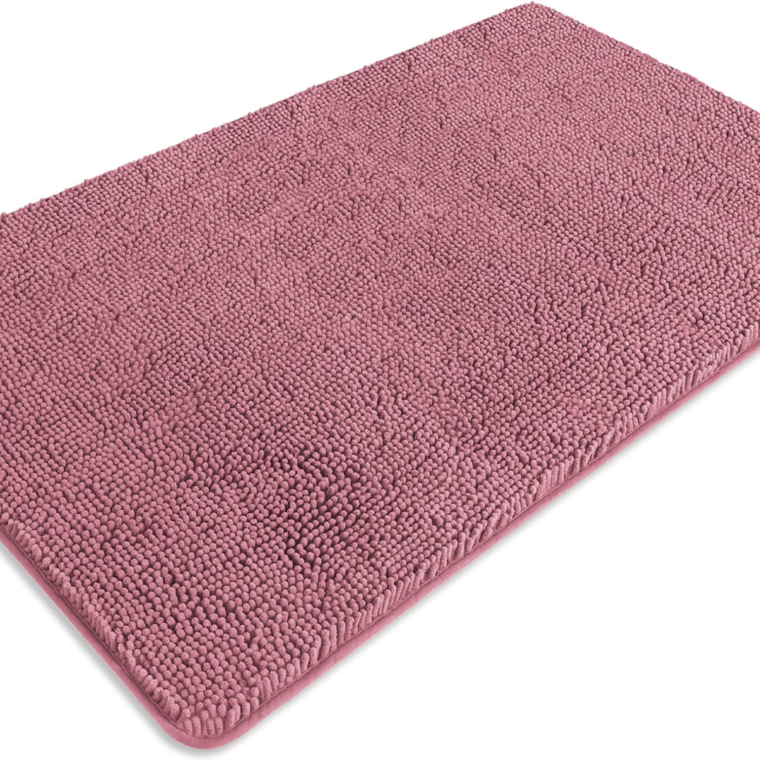 PureSwan Bathroom Runner Rug 30 x 50 Inch – Extra Large Long Bath Mat | Absorbent and Washable Thick Chenille Bath Rug Non-Slip Runner Rug for Bathroom, Shower, Sink(Dusty Rose) — image 1
