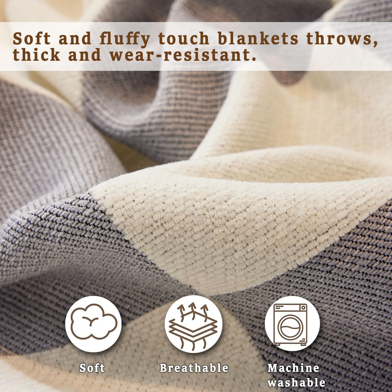 Treer Chenille Stoff Sofaüberwurf Decke, Böhmen Stil Sofa Überwurfdecke Treer Chenille Stoff Sofaüberwurf Decke, Böhmen Stil Sofa Überwurfdecke