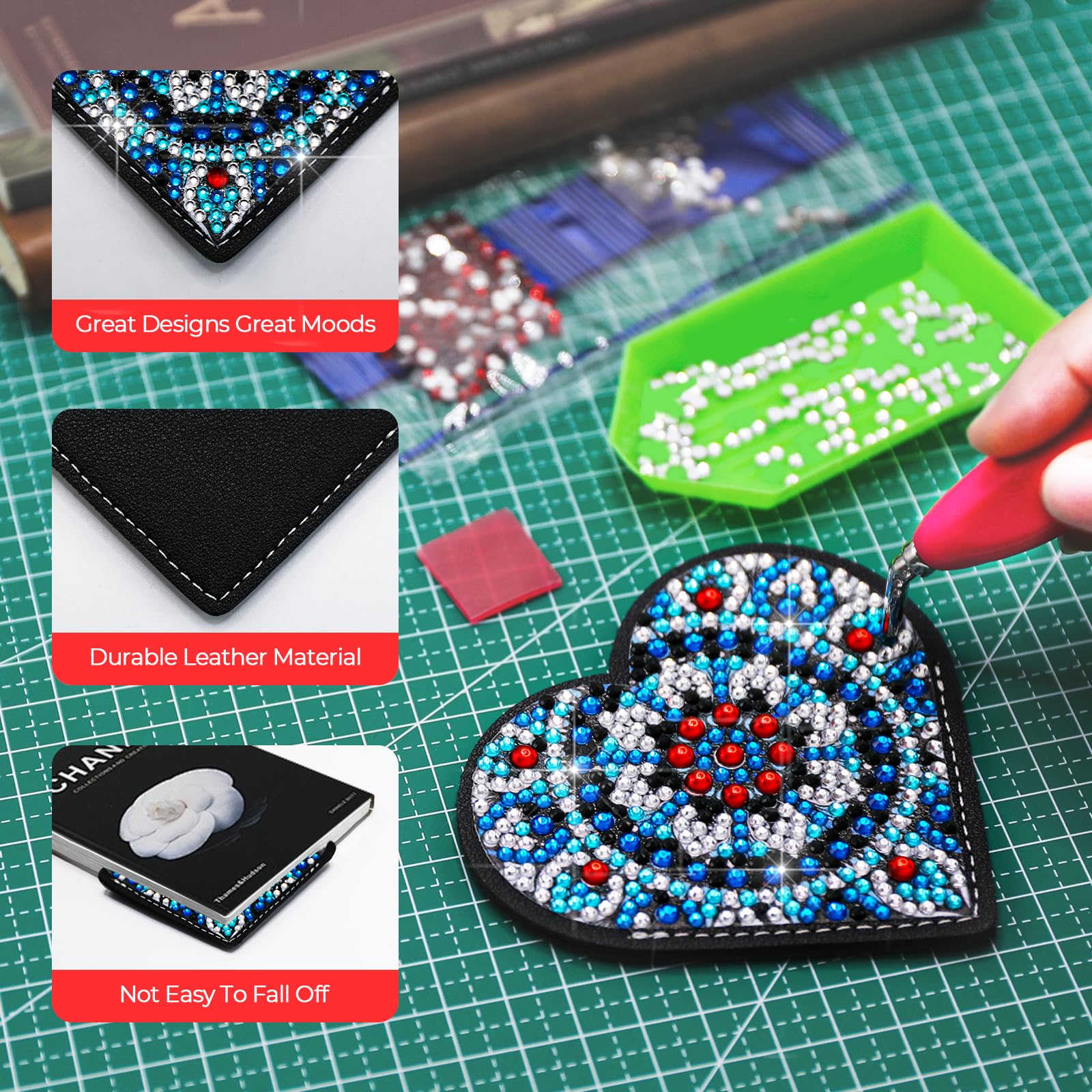 Diamond Art Bookmarks - Easy Craft Kit -5 Diamond Art Bookmarks - Easy Craft Kit -5