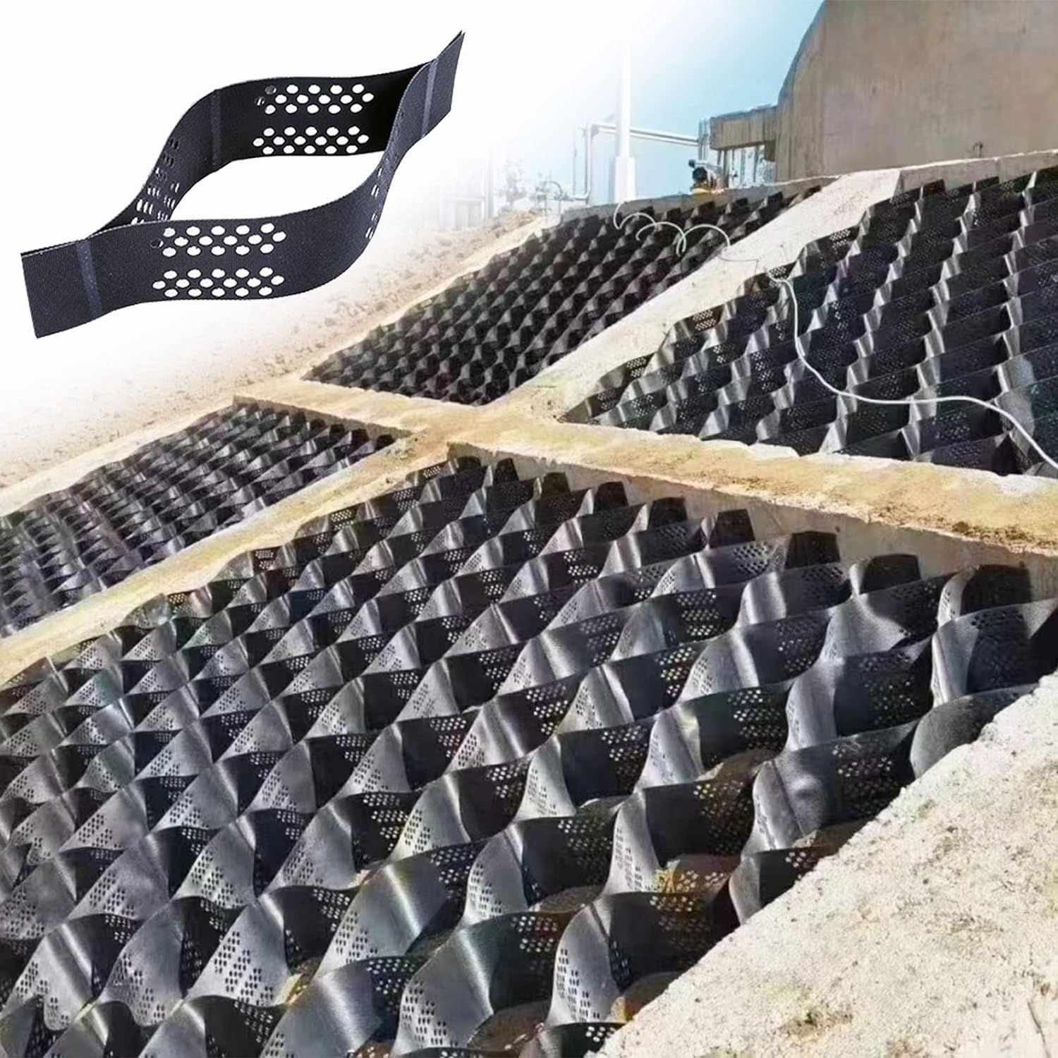 Géocellule pliable pour stabilisateur de gravier et grille de sol