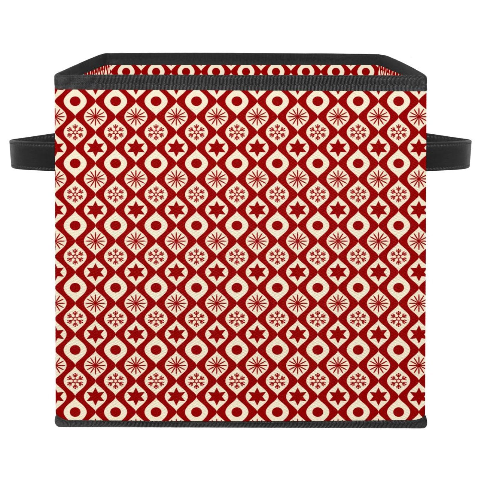 Boîte de rangement pliable motif Noël en tissu rigide pour organiser les jouets