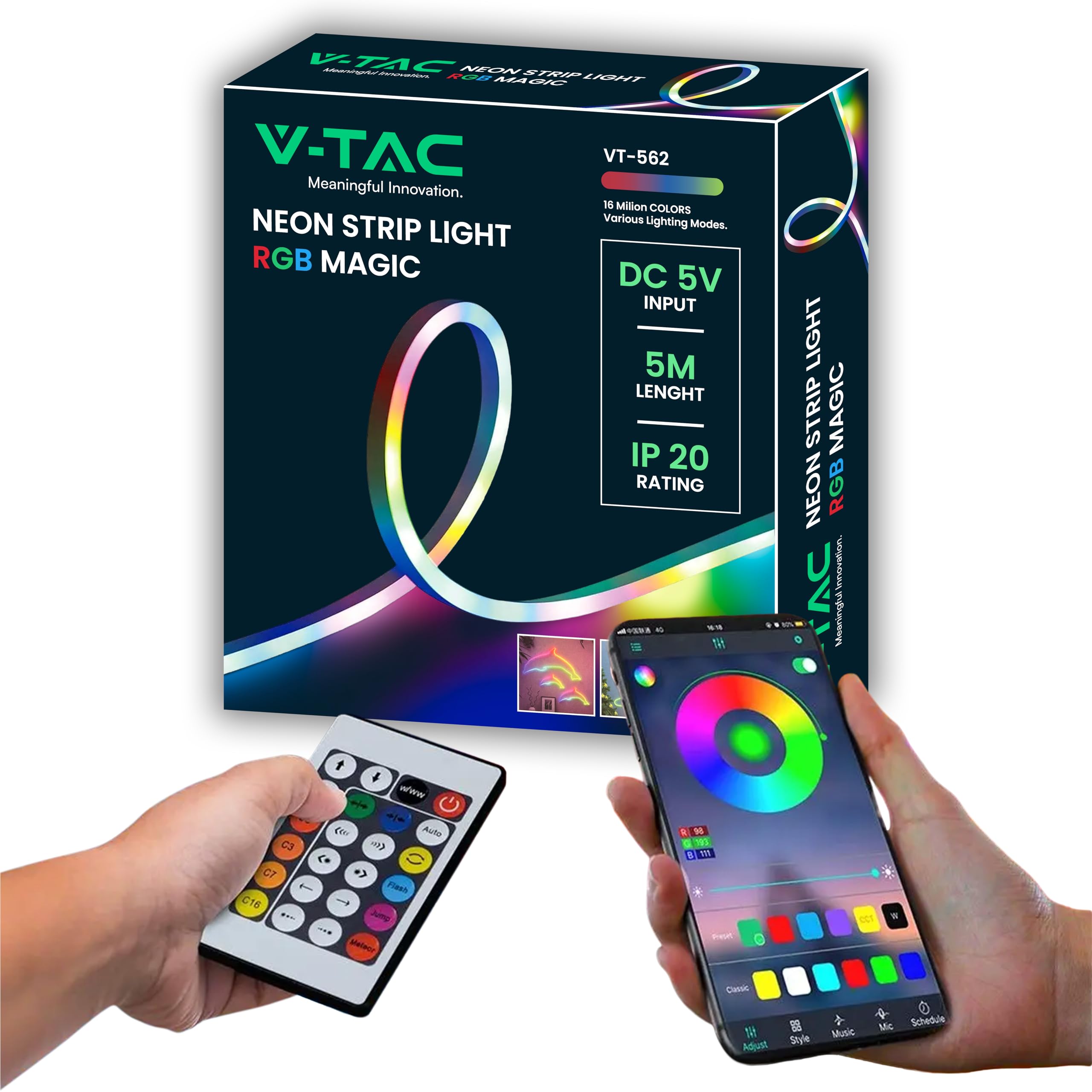 Bande LED 5m V-TAC dans la Chambre et le Salon pour Créer une Ambiance Lumineuse Personnalisée
