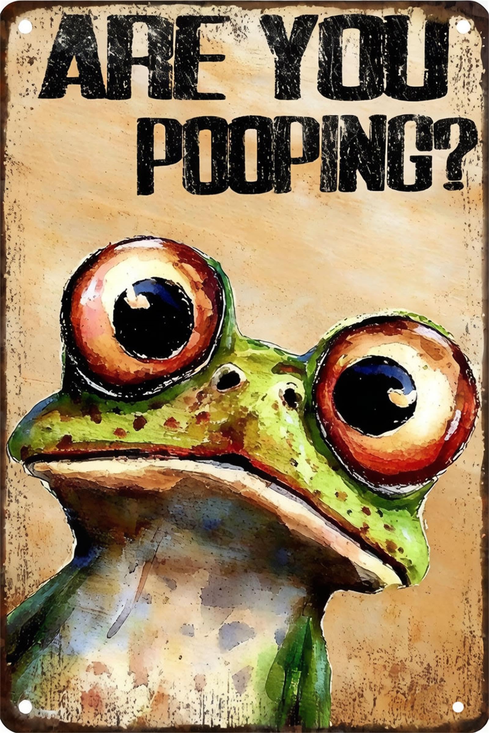 Dsfefv Pooping Vintage Room Metal Sign,Retro Home Tin Sign,Wall Aesthetics And Decor For Kitchen Bar Pub Club Cafe Living Room Restaurant Bathroom Office 8X12 Inches (Pooping)