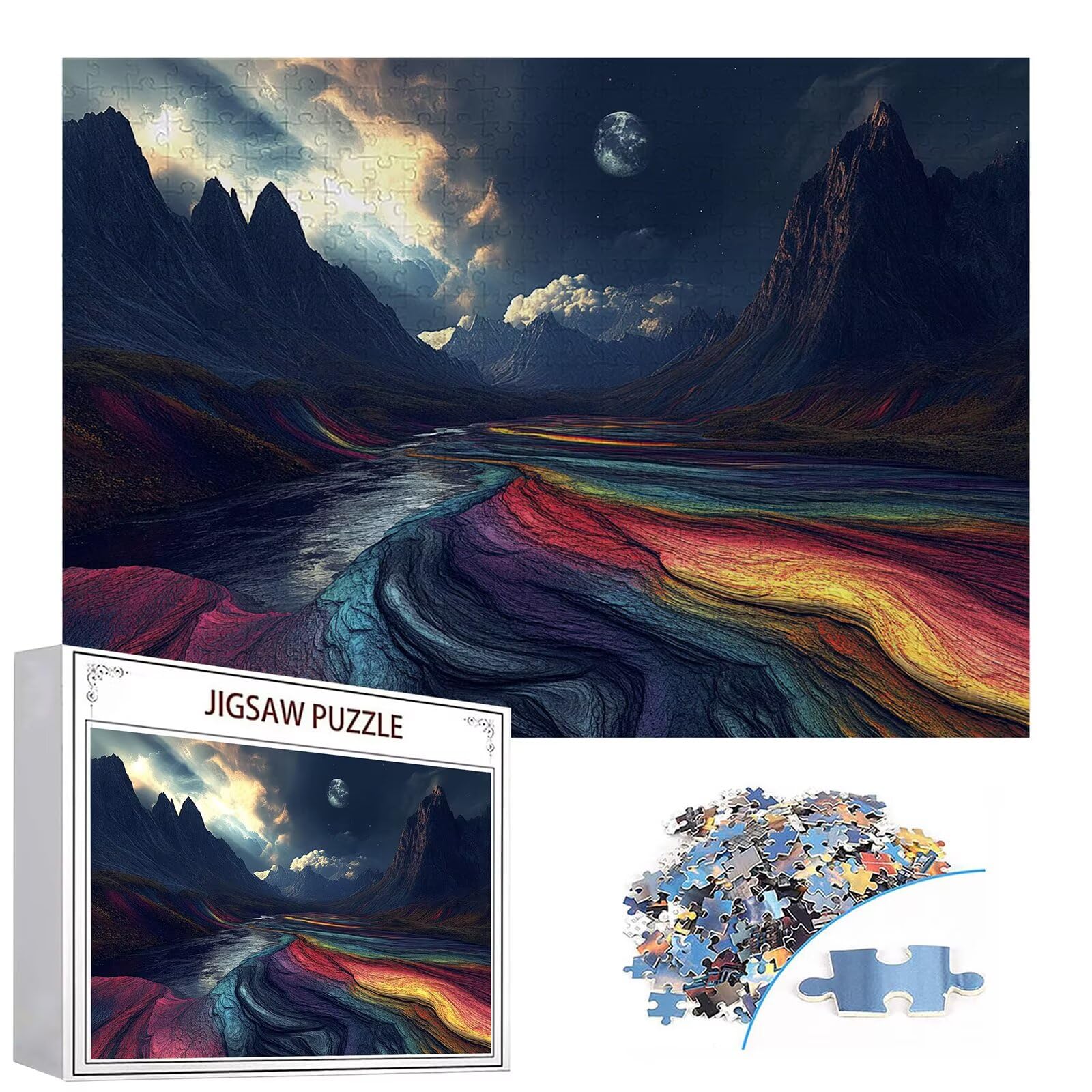 Puzzle 2000 elementów Krajobraz Dorosły Góra 100 x 70 cm Rzemiosło Klasyczne 3D Drewniana układanka do rodzinnych gier aktywności, układanka do samodzielnego wykonania nawet do dekoracji ścian domu