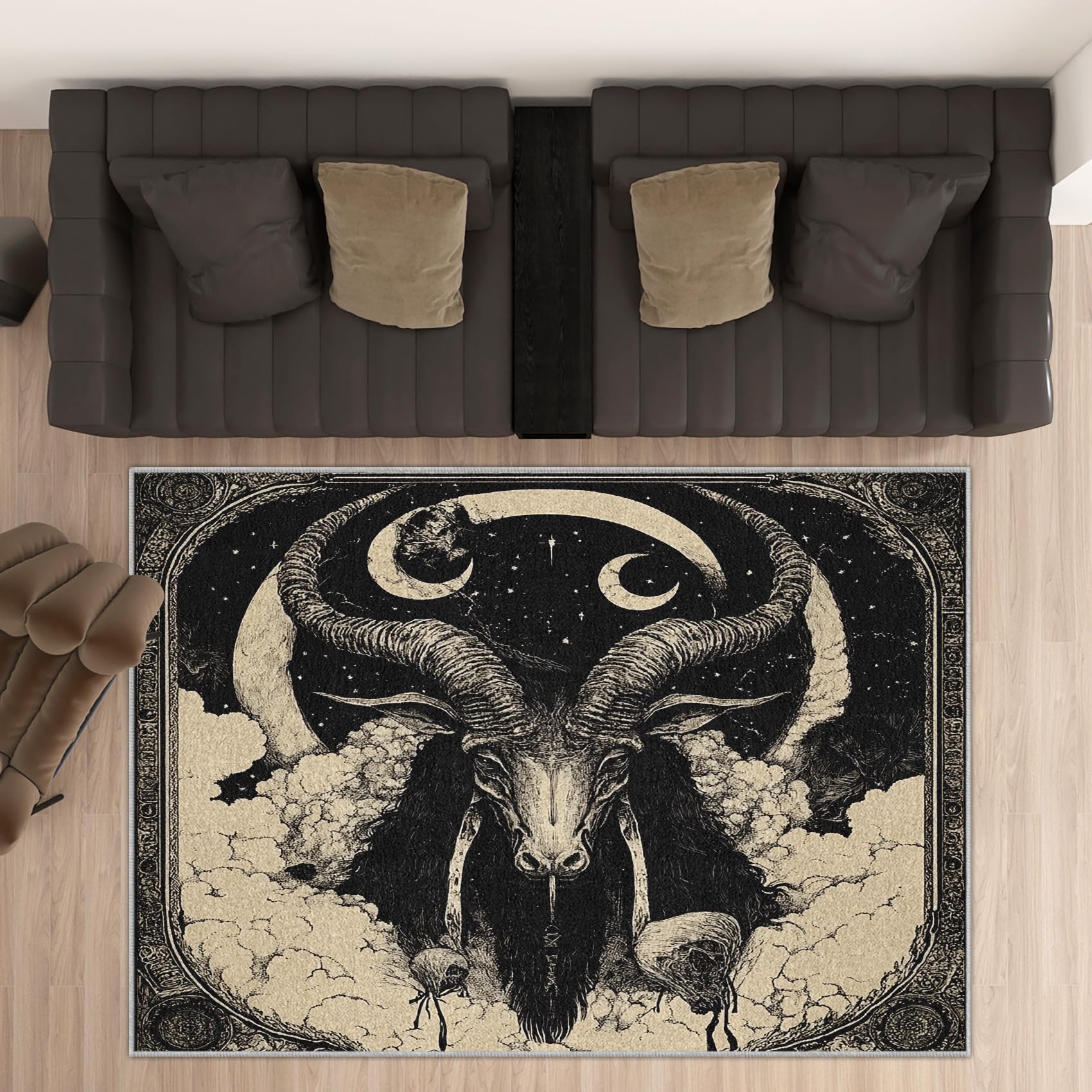 Amazon.com: XylQfirus Satanic Area Rug 6x9, Washable Baphomet Rugs