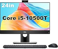 Renewed Dell OptiPlex 5490 All-in-One PC: i5-10500T 6-Core, 16GB RAM, 512GB SSD, 23.8" FHD, Windows 11 Pro