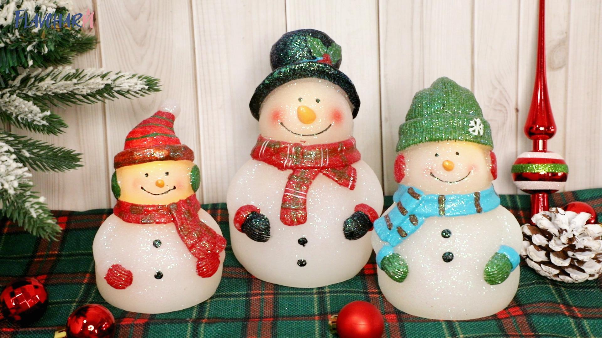 Amazon.com: FLAVCHARM Christmas LED Flameless Candles Snowman