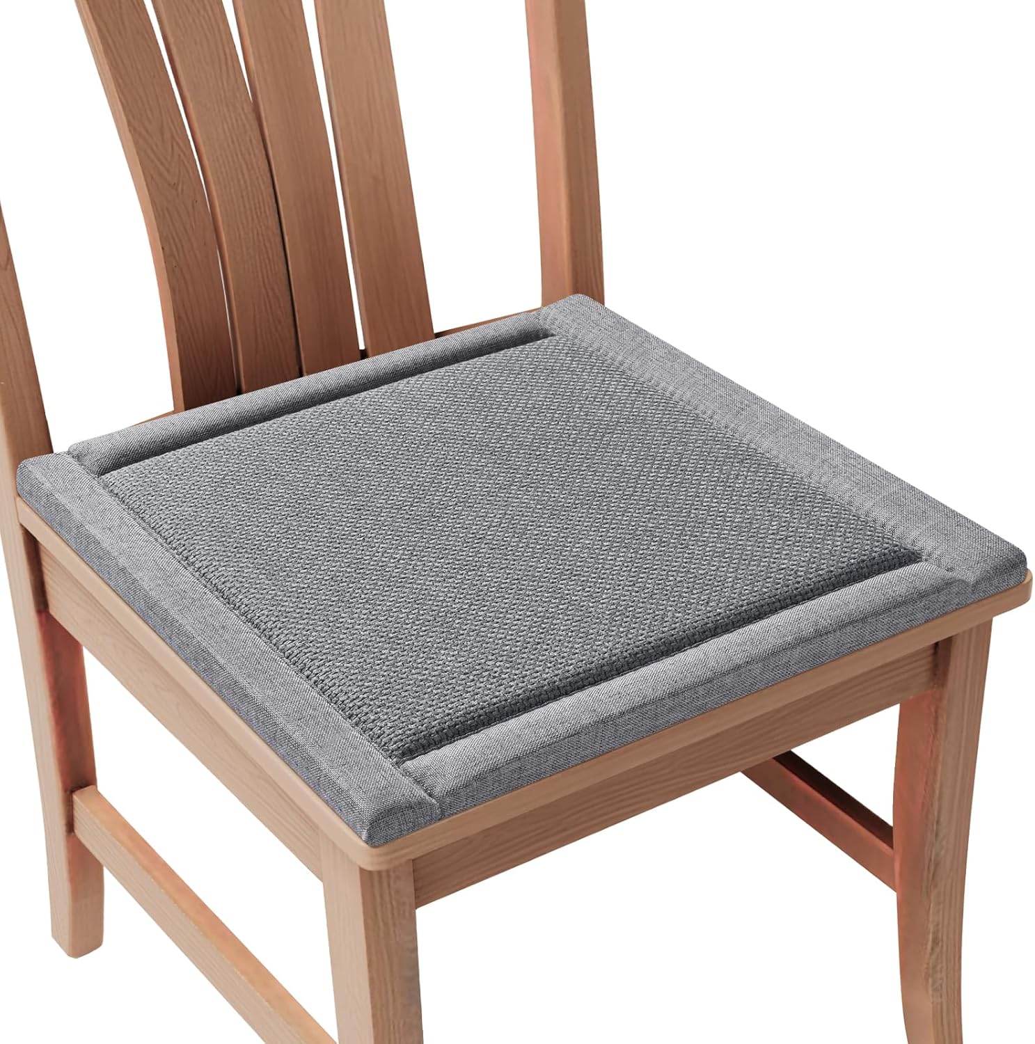 YDKGL Dining Chair Cushions Set of 4, Woven & Memory Foam Kitchen Chair Pads, Non Slip Backing Indoor Seat Cushion for Dining Room, Bar, Patio(4Pack,Brown)