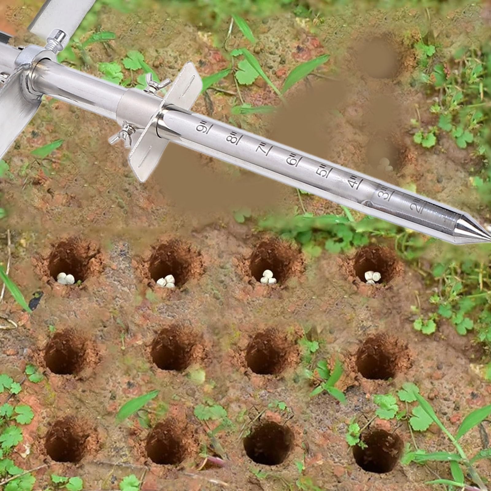 Sonda do próbkowania gleby ze stali nierdzewnej z pedałem nożnym, ergonomiczna T - narzędzie do sadzenia roślin 80 cm do pielęgnacji ogrodu trawnikowego