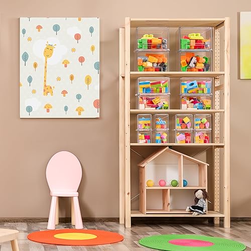 Miniatura 3 de Sorbus Pequeños cajones de almacenamiento apilables transparentes, cajones de almacenamiento de plástico con asas, manualidades, ropa, medicamentos,