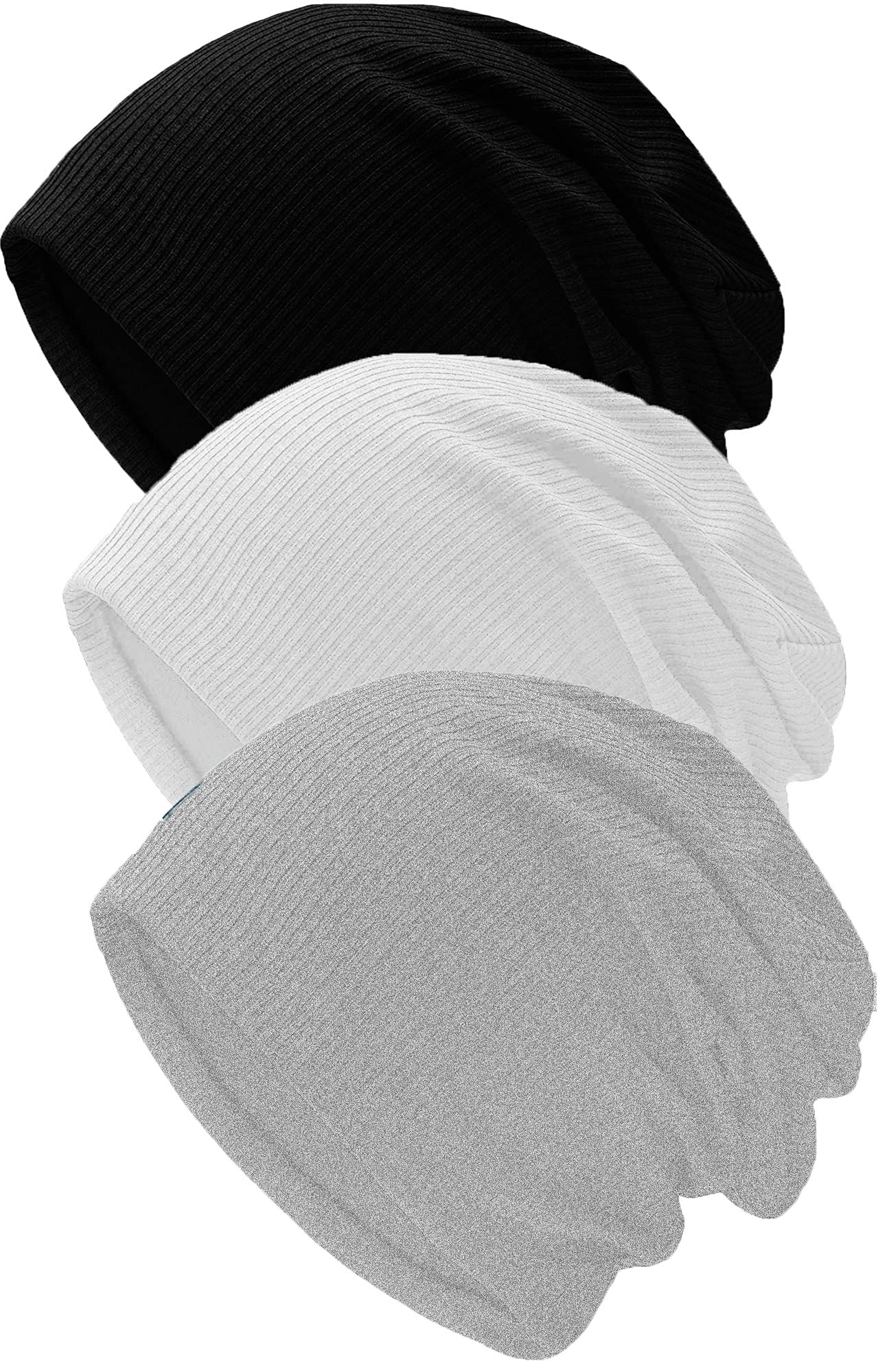 Unisex Cotton Stretchy Beanie and Skull Cap for Summer, Winter, Autumn & Spring Season Men & Women L278 Combo Pack of 3-picture-52