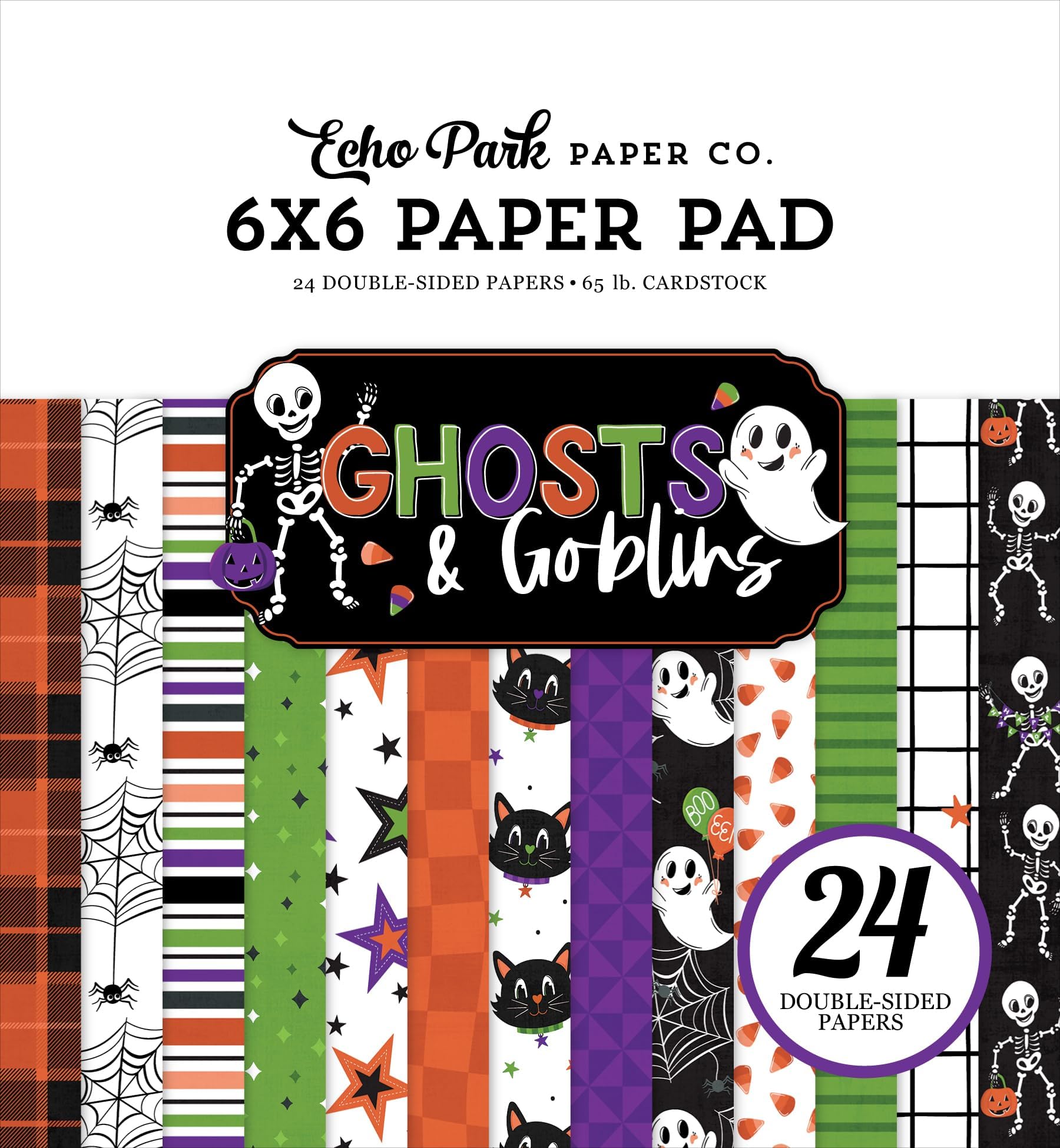 Echo Park Paper Ghosts and Goblins 6x6 Paper Pad, Multi