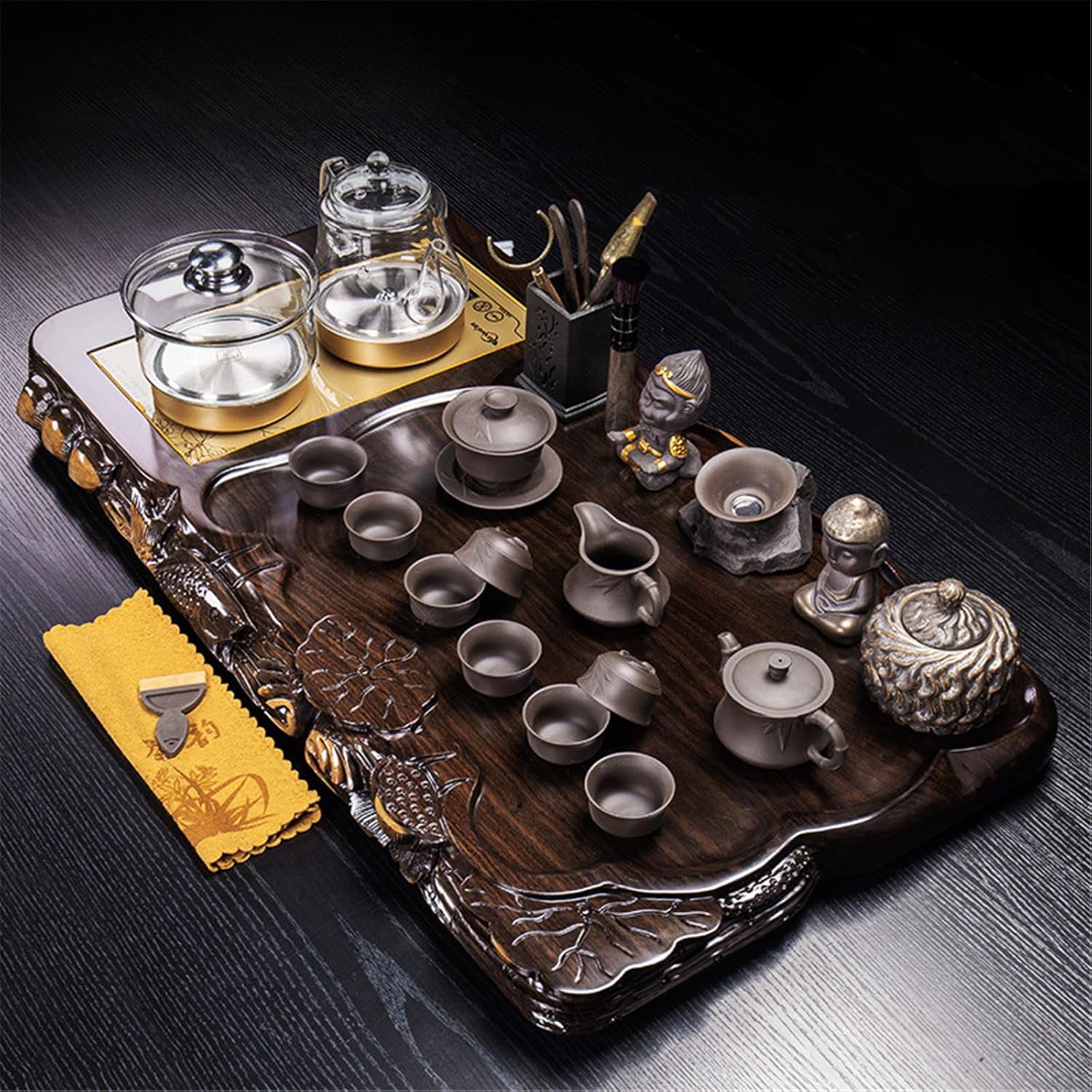 Jade Porcelain Tea Set - Portable Tea Ceremony Complete Kit-set5