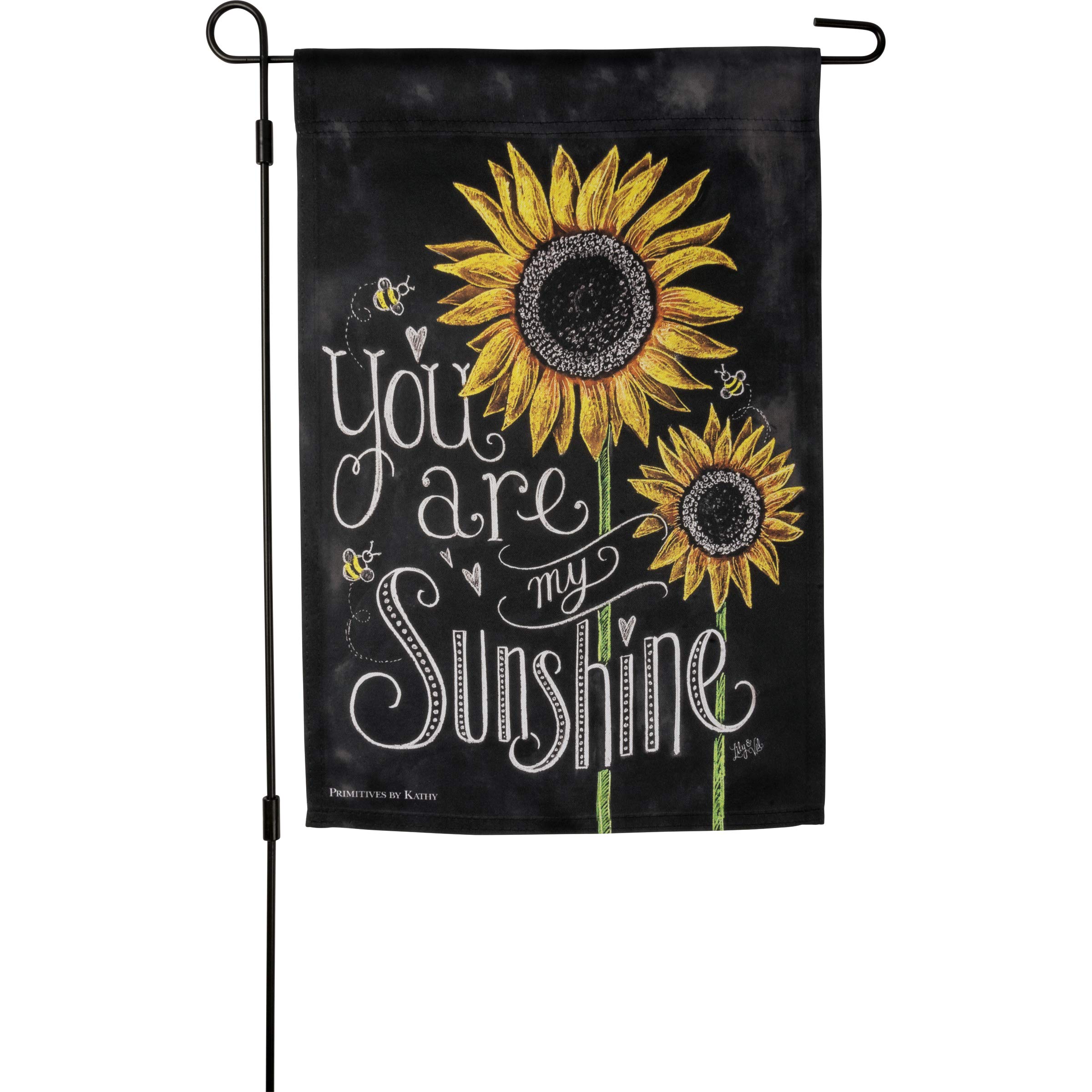 Drapeau de jardin You are my sunshine coloré pour décorer votre terrasse au printemps