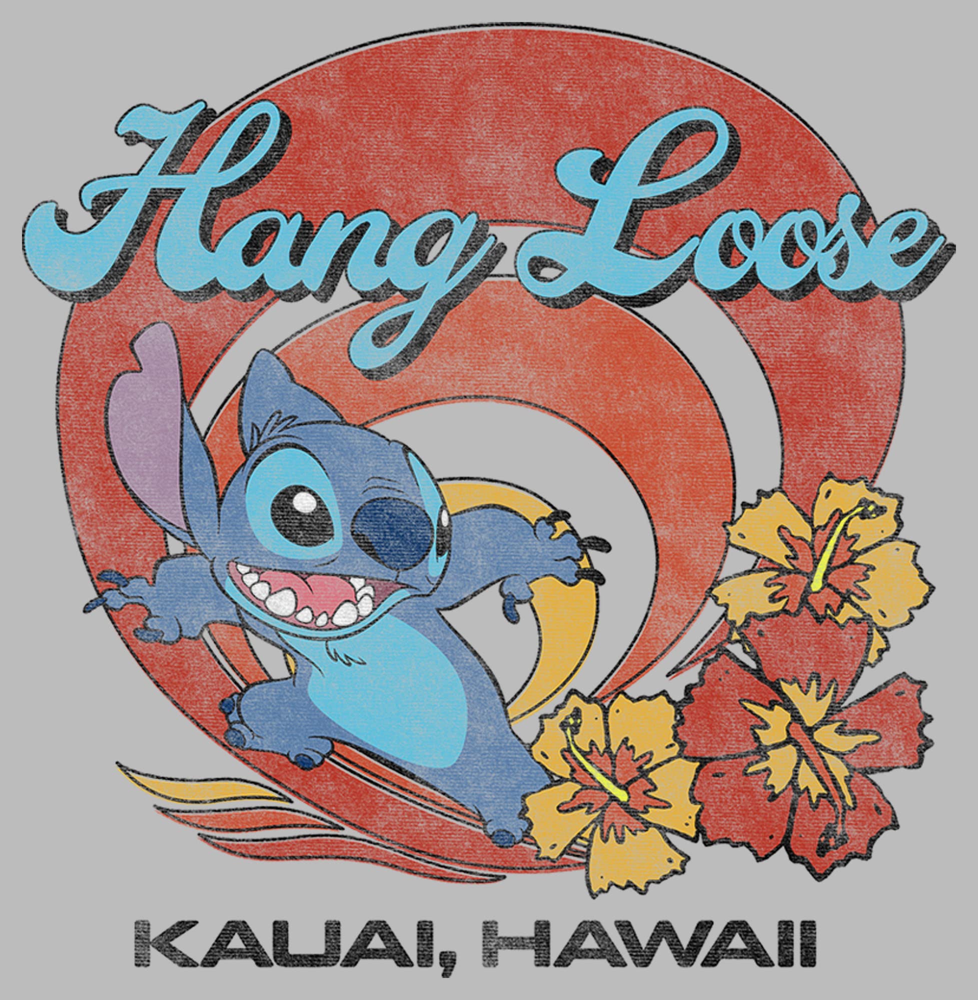 Disney Lilo & Stitch Stitch Kauai Boy's Hooded Pullover Fleece, Athletic Heather, Medium