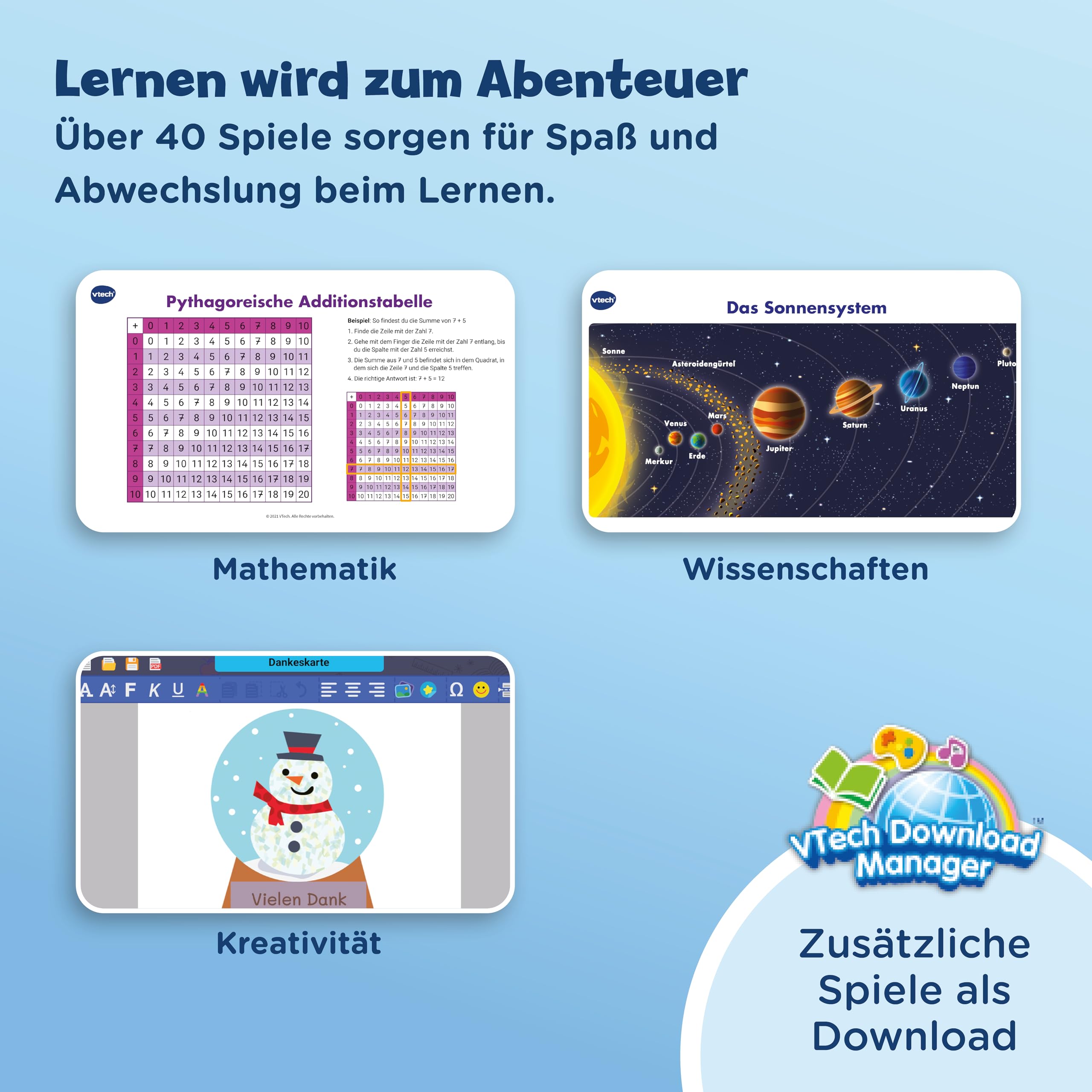 VTech Genio learning laptop XL - komputer edukacyjny z dużym 7" ekranem LCD z dostępem do Internetu, programem tekstowym i dużą ilością treści edukacyjnych - dla dzieci w wieku 5-12 lat, szary