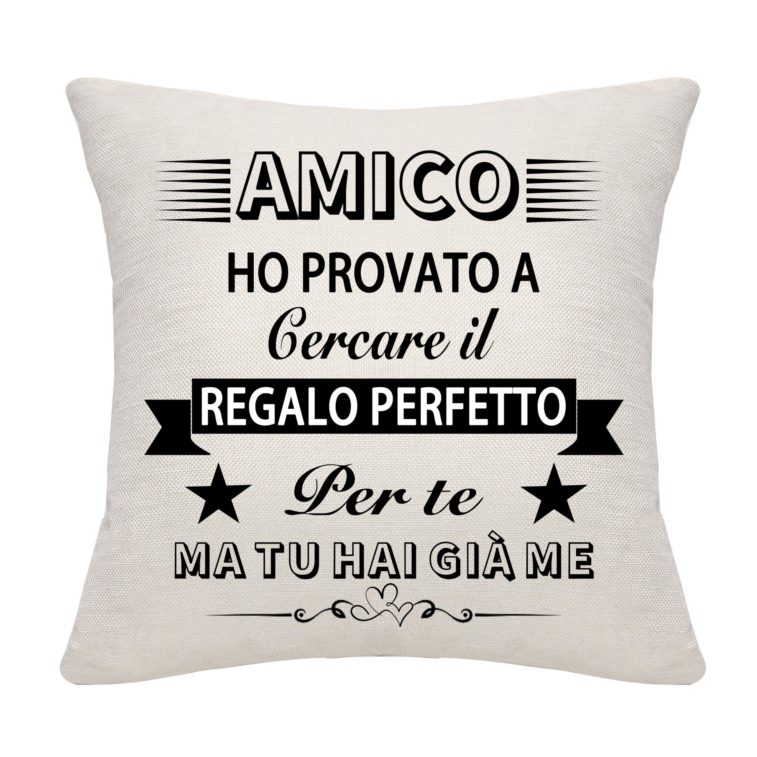 Divertente Cuscino Copertura per l'amico Divertente Amico Regalo per gli uomini Ragazzi BFF Regalo di amicizia Regalo di compleanno Regalo di laurea Regalo di Natale(amico)