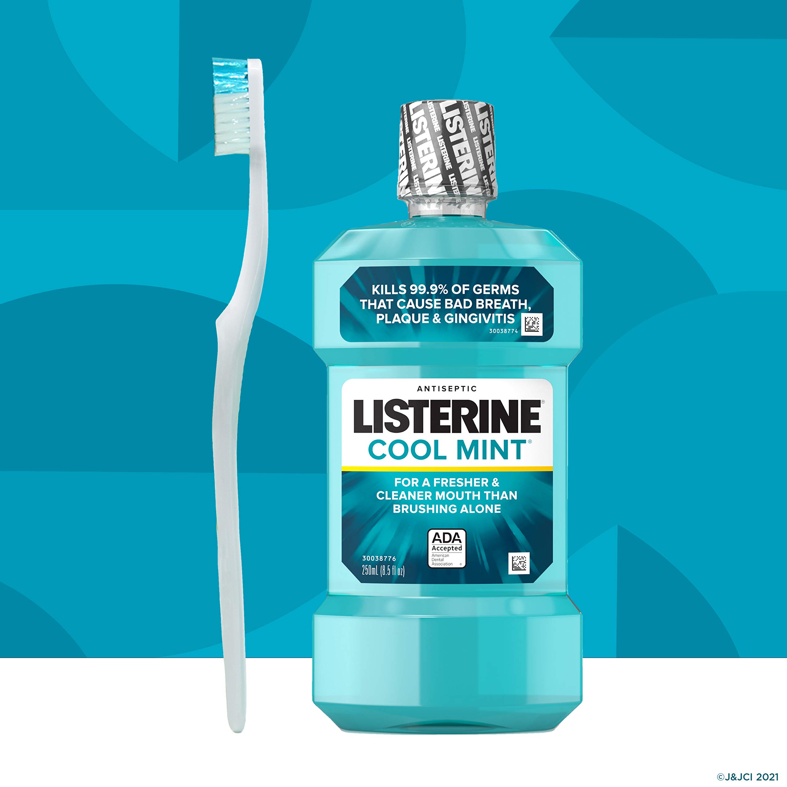 Listerine Cool Mint Antiseptic Oral Care Mouthwash to Kill 99 of Germs