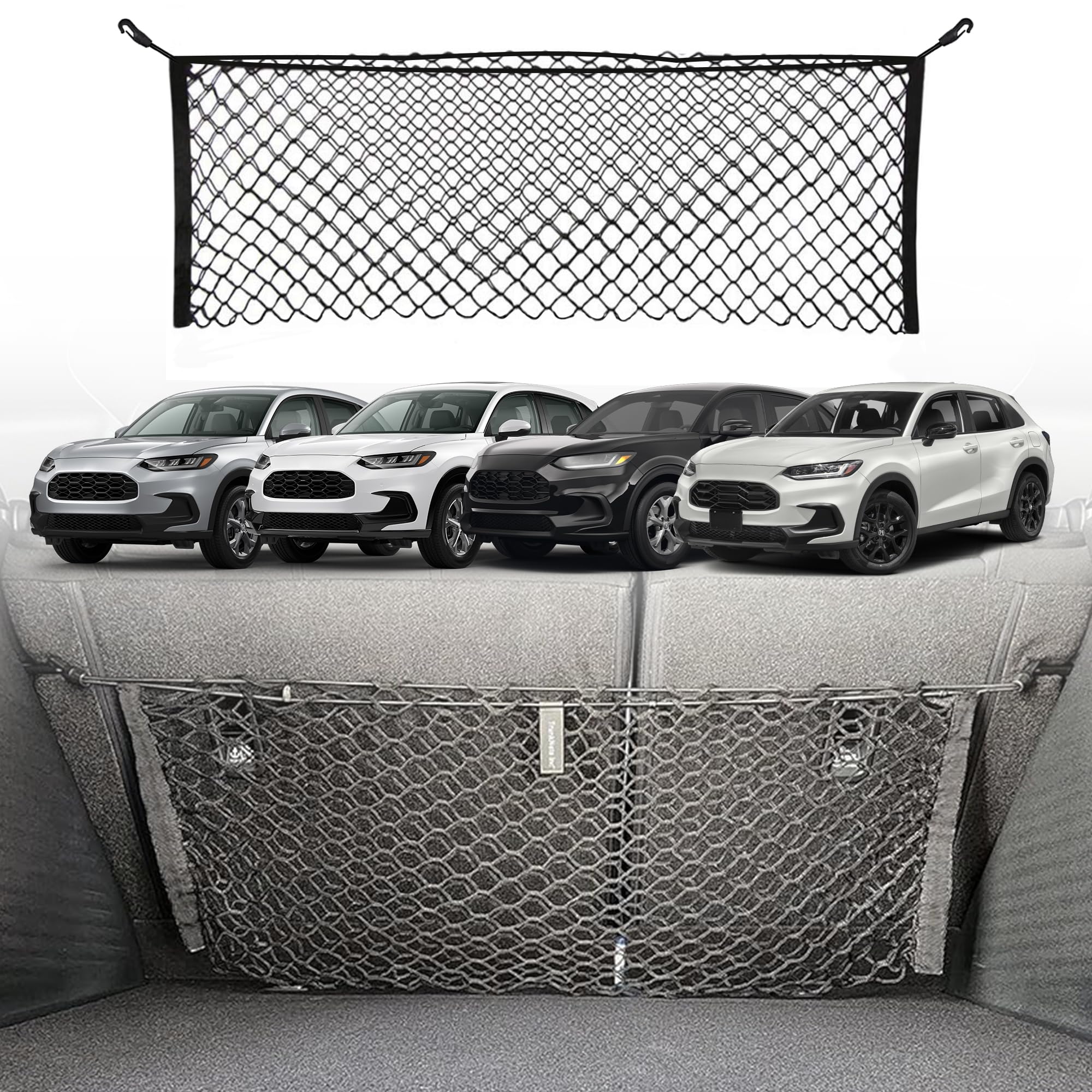 ジャパネット Back Seat Style Automotive Elastic Trunk Mesh Cargo Net for Honda