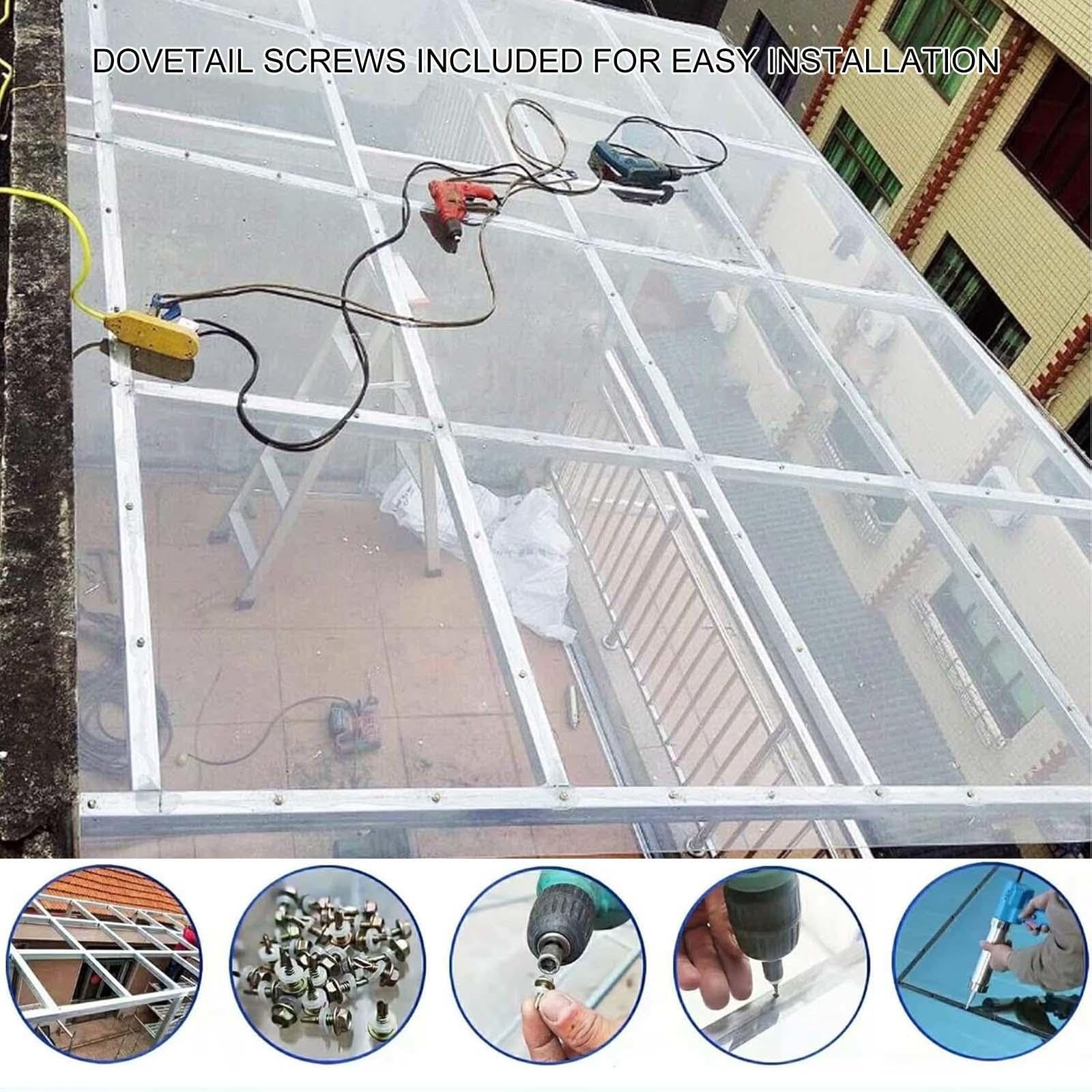 Plaques De Toiture en Polycarbonate Transparent,Feuilles De Toiture Pour Jardin,Serre,Abri De Voiture,Panneaux De Remplacement en Plastique De 1mm, Feuille De Toit Étanche,W×L-1×9m(3.3*29.5ft Plaques De Toiture en Polycarbonate Transparent,Feuilles De Toiture Pour Jardin,Serre,Abri De Voiture,Panneaux De Remplacement en Plastique De 1mm, Feuille De Toit Étanche,W×L-1×9m(3.3*29.5ft