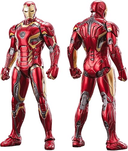Miniatura 10 de Ironman Figuras de acción Ultimate Set, paquete de 2 juguetes, máquina de guerra de 7 pulgadas MK1 y Mark 46 con muchos accesorios, juego de estatua