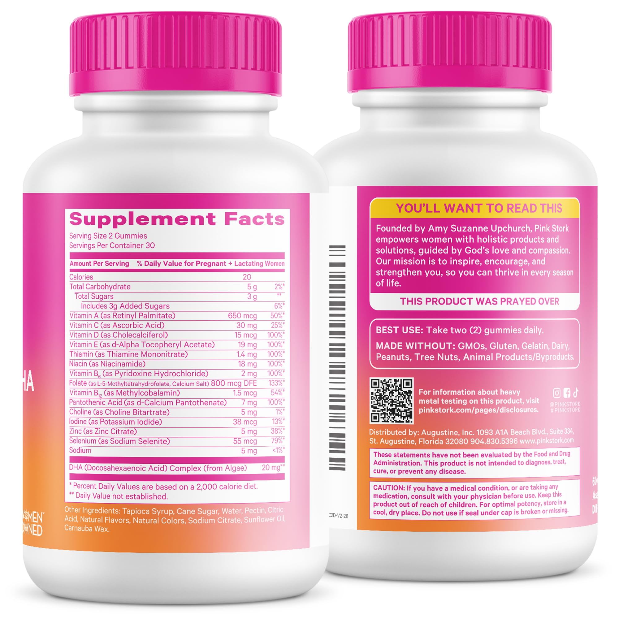 Pink Stork Prenatal Vitamin Gummies for Women | Folate, DHA, B6 | 60 ct — Amazon image 8