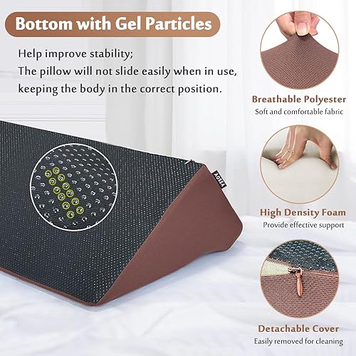 Miniatura 4 de AOSSA Cuña de espuma para adultos mayores, barandillas de cama de seguridad, protector de barandilla para personas mayores, rieles laterales de