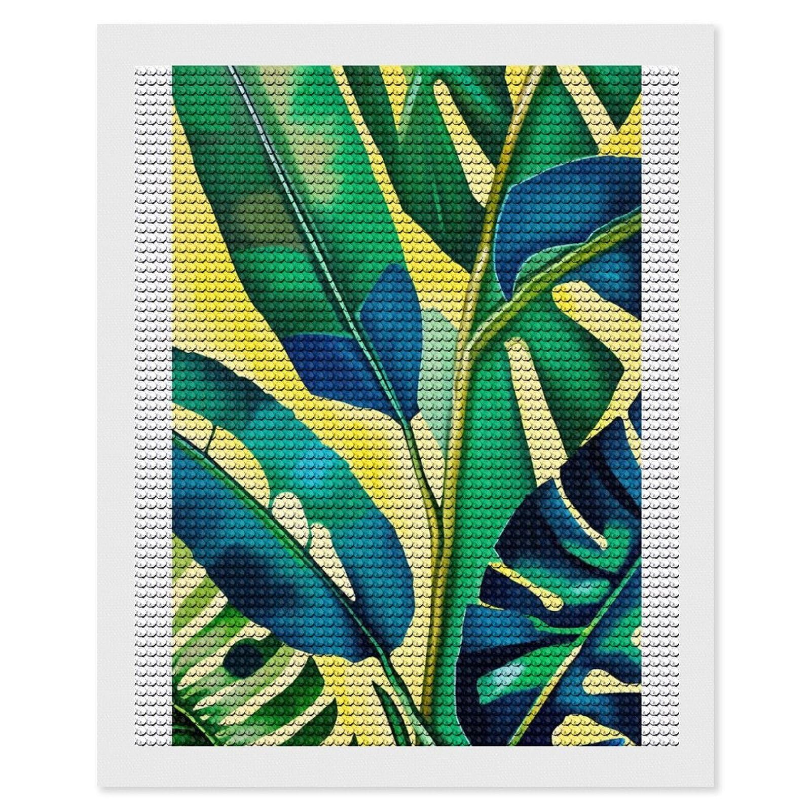 Junmoney Jungle Vibes Painting Full Drill Diamond Painting Kit 16"x20", for Teens, Adhesive Canvas, Bedroom Decor, Holiday Gift Idea