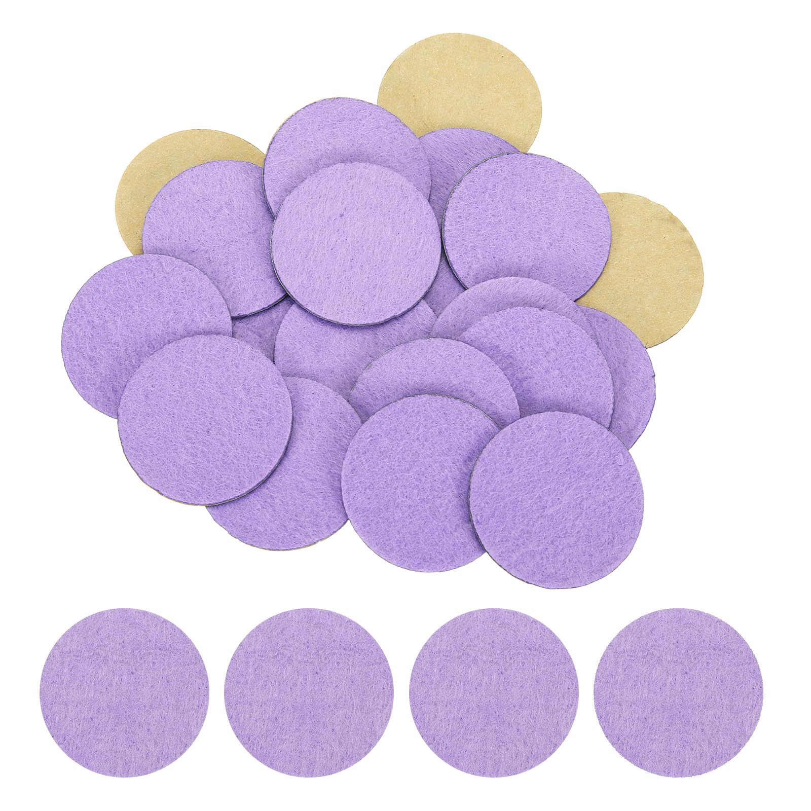 HARFINGTON 48pcs Adhesive Felt Circles 38mm 1.5" Purple