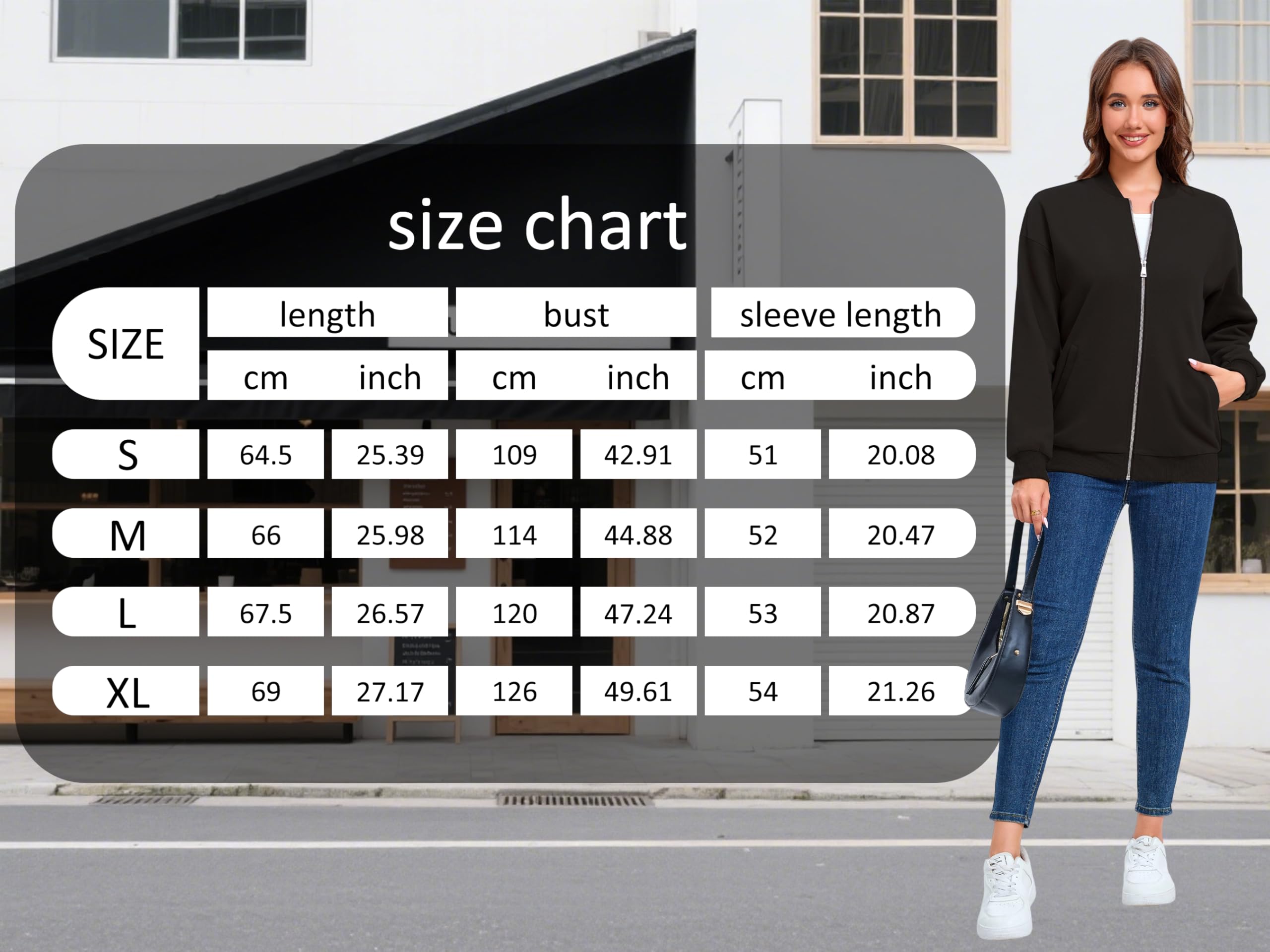 Timuspo Sudaderas con cremallera para mujer, chaqueta bomber de moda, manga larga, holgada, abrigos casuales con bolsillos