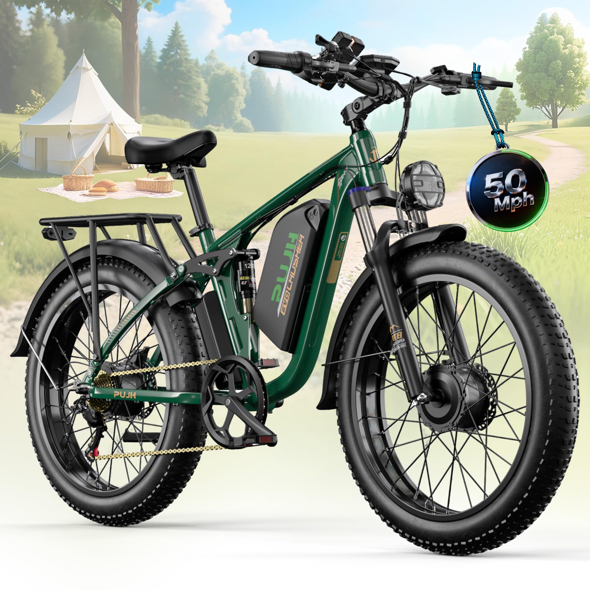 PUJH 6000W Dual Motor Electric Bike