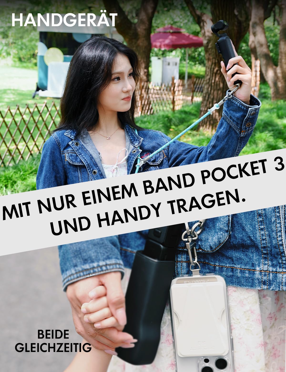 Pocket3 Umhängeband, Handyband Pads 2, Handykette, Umhängeband & Handgelenksband, Trageband für DJI Osmo Pocket 3, Handyband