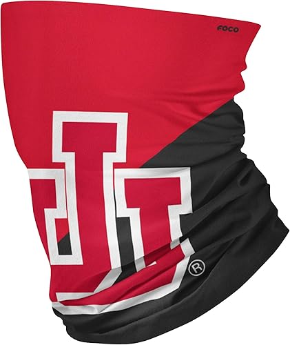 Miniatura 74 de FOCO NCAA unisex-adult Ncaa Team Logo Neck Gaiter Multiuse Logotipo grande.,Mini logotipo impreso.,Vacaciones en bloque ocupado,Hibisco