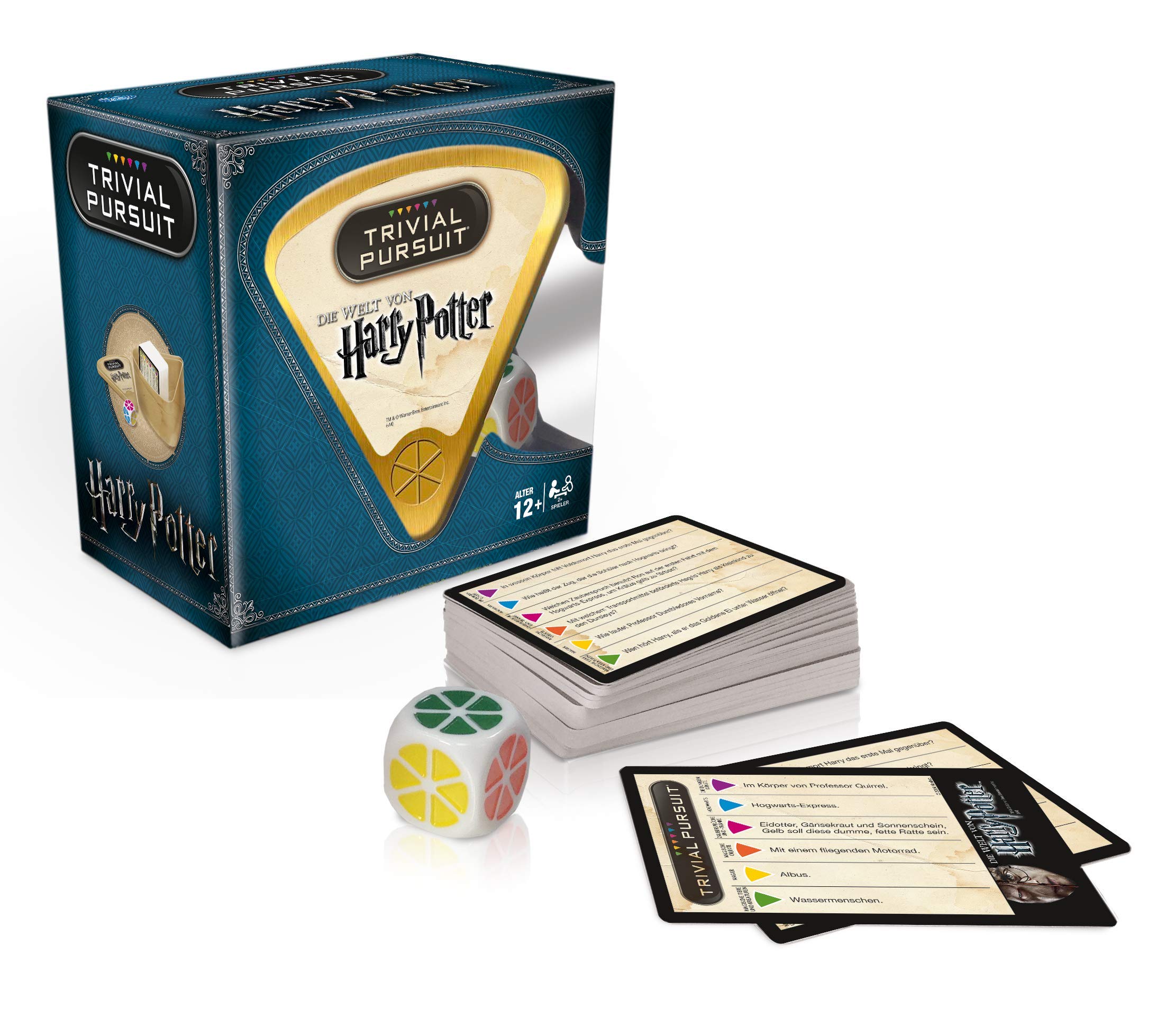 Winning Moves Trivial Pursuit Harry Potter (nuovo design), Lingua Tedesca, Quiz Classico, 100 Carte, 600 Domande, 12+ Anni