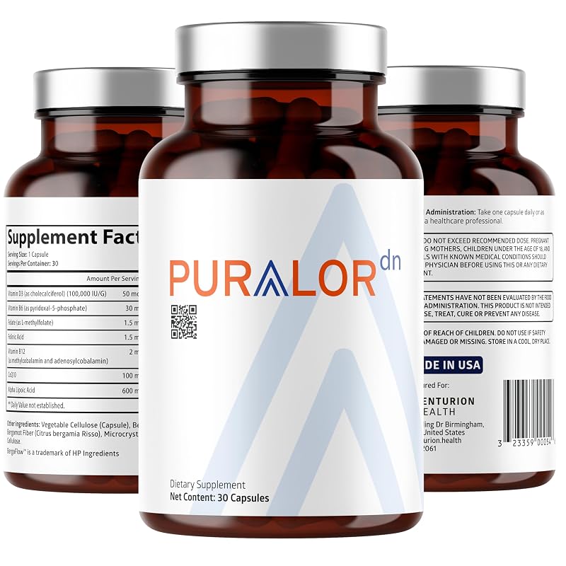 Centurion Health Suplemento de Ácido Alfa-Lipóico com vitaminas do complexo B, CoQ10 e vitamina D3, 600 mg, 30 cápsulas