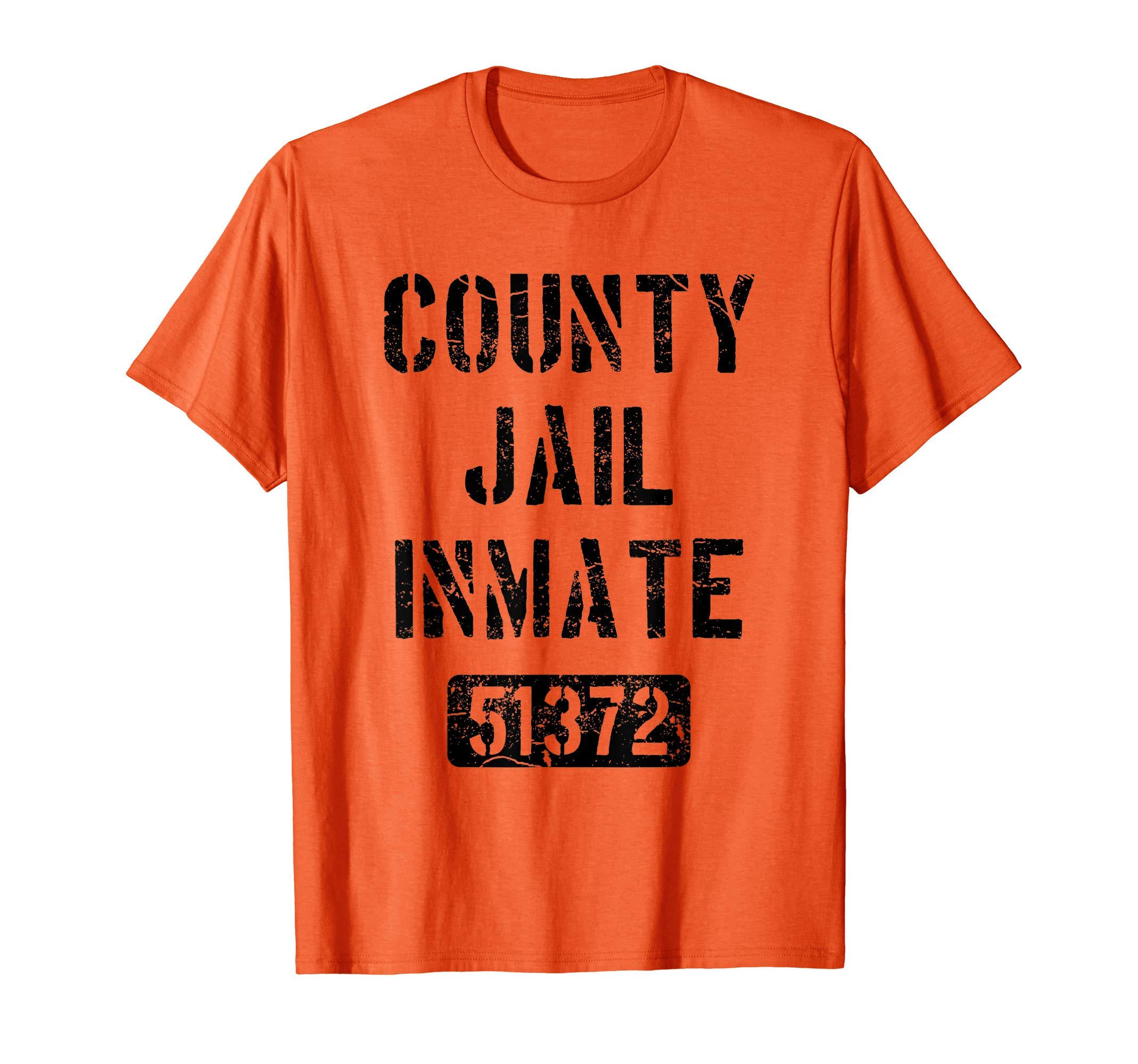 Prison Costume Shirts Halloween Jail InmateOrange Prisoner Costume County Jail Inmate Jail Break Outfit T-ShirtOEKO-TEX STANDARD 100