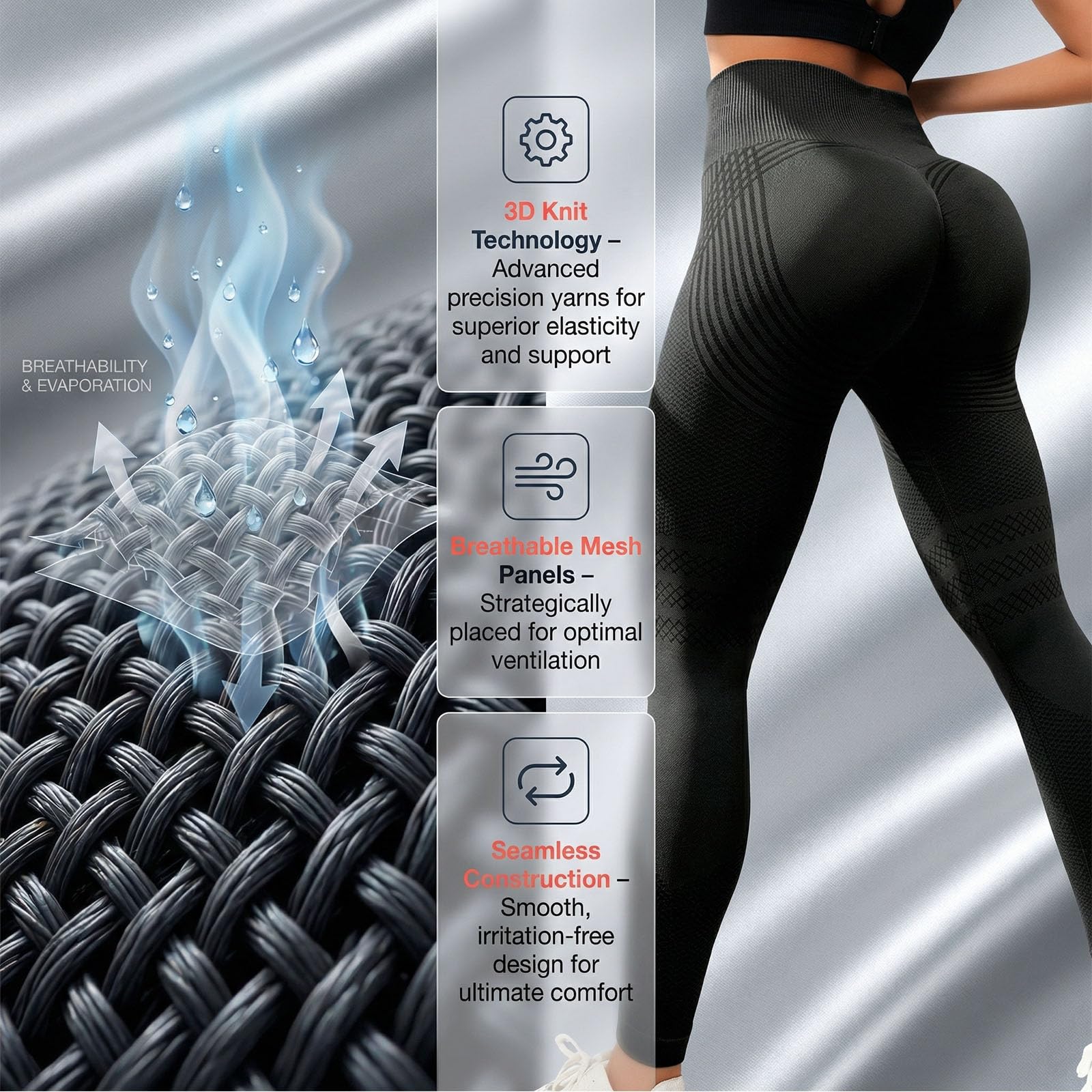 2026 New 3D Metabolic Booster Leggings,High Waist 3D Anti Cellulite Leggings for Women,Slimming Workout Yoga Pants - 5