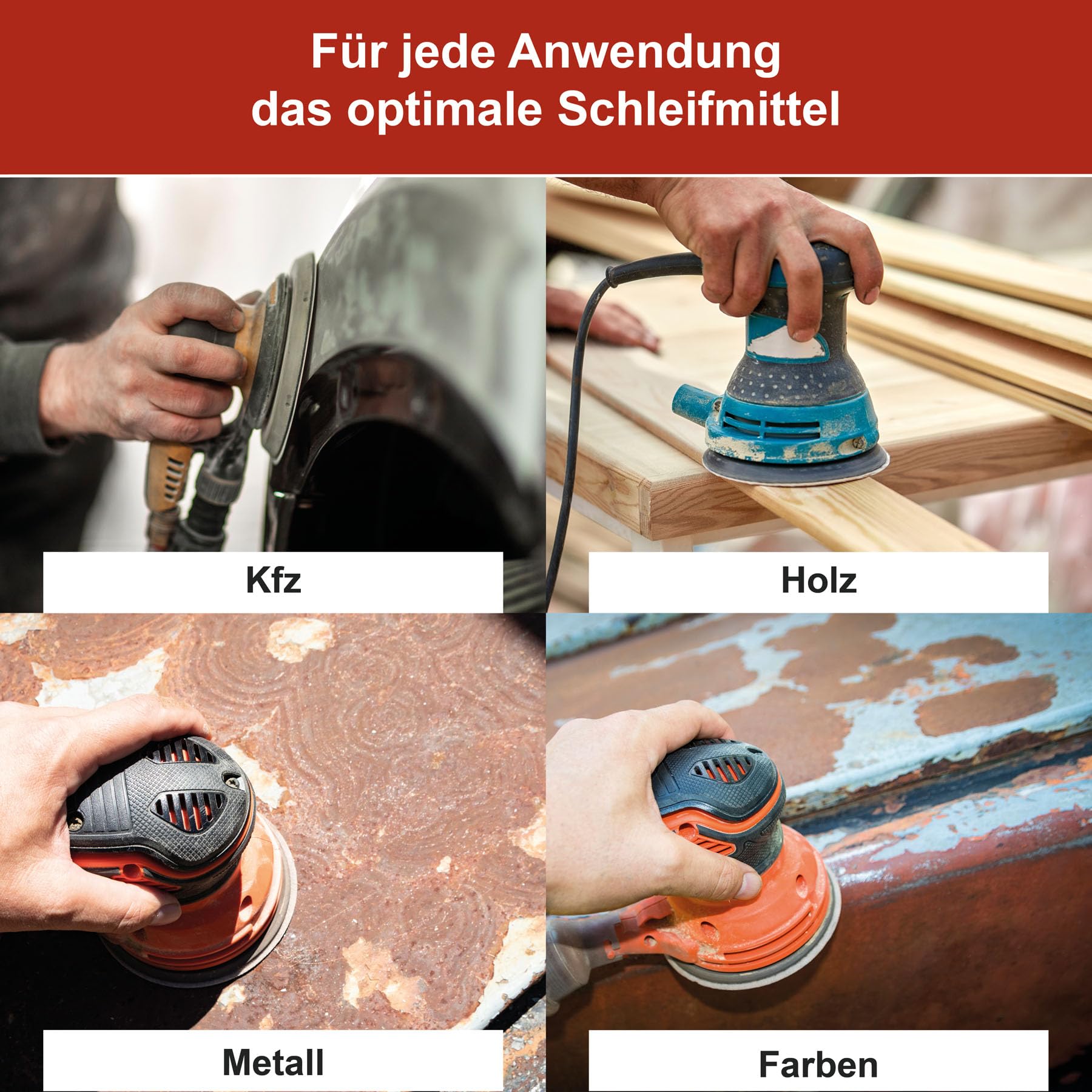 STEBRUAM Dischi Abrasivi 125 Mm Carta Abrasiva Per Levigatrice Orbitale 8 Fori, 10x 60/100/240