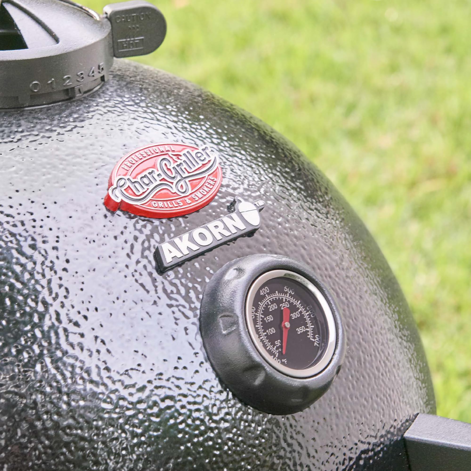 Char-Griller E6714 AKORN Jr. Kamado, Barbecue Portatile a carbonella con Cenere