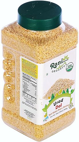 Miniatura 9 de Rani Organic UridUrad Dal Chilka frijoles matpe divididos sin piel lentejas indias de 32 onzas 2 libras Tarro de PET de 3203oz  Todo natural  Vegano