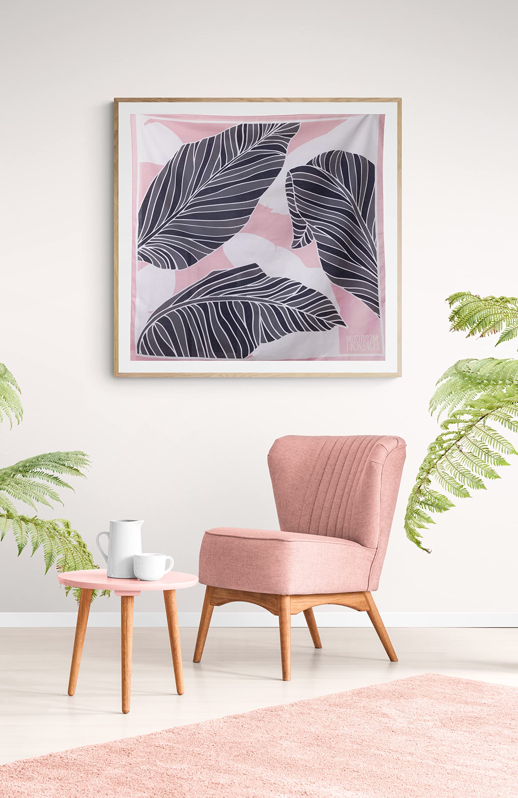 ATUIO Musubism Furoshiki, 36' Large, 100% Cotton, Washable Japanese Hand-Printed Method, Gift-Wrapping Cloth, Tapestry, Tableclo.