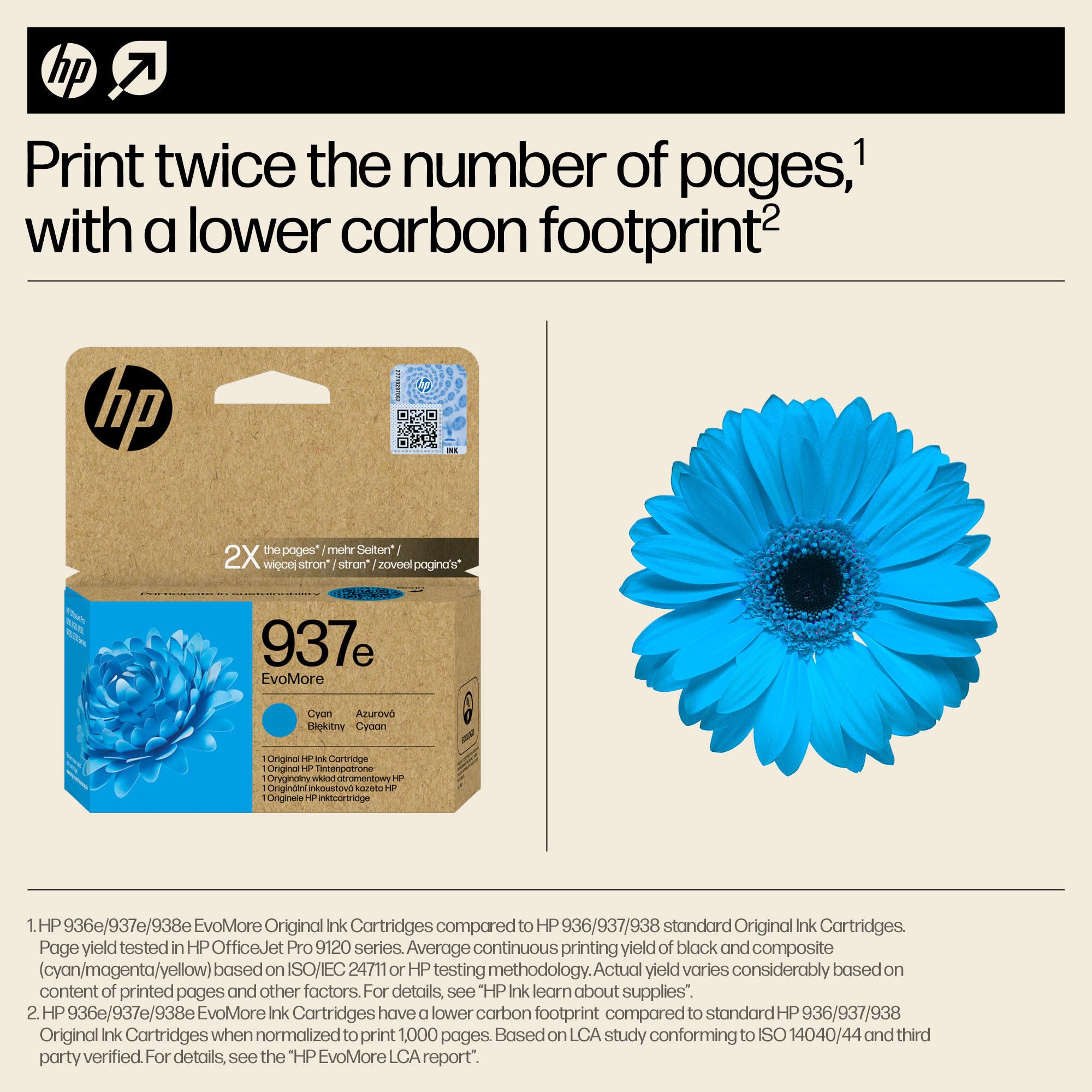HP 937e (XL) Lot de 4 Cartouches d'encre compatibles avec OfficeJet Pro 9122e 9135e 9125e 9132e 9730e 9120e 9720e 9120b 9117b 9110b 9130b