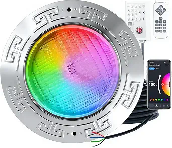 Pool Lights for Inground Pool, 10-inch RGB Underwater Spa Lights with Controller, 50ft Cord, 120VAC, 60W