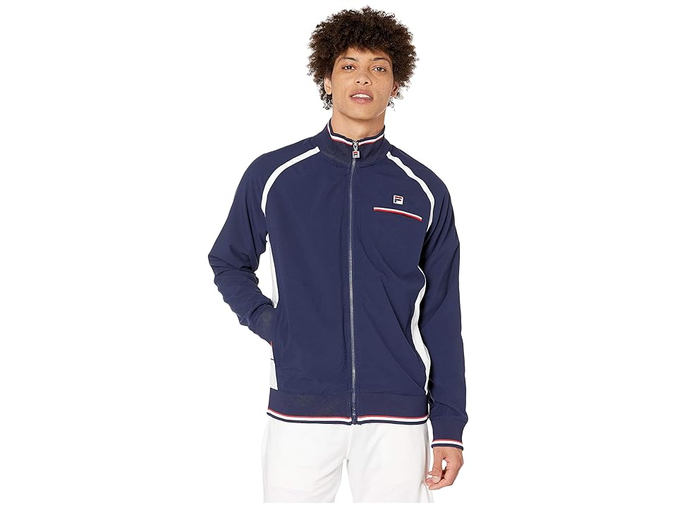 

Fila Heritage Tennis Jacket (Navy/White/Chinese Red) Men's Clothing