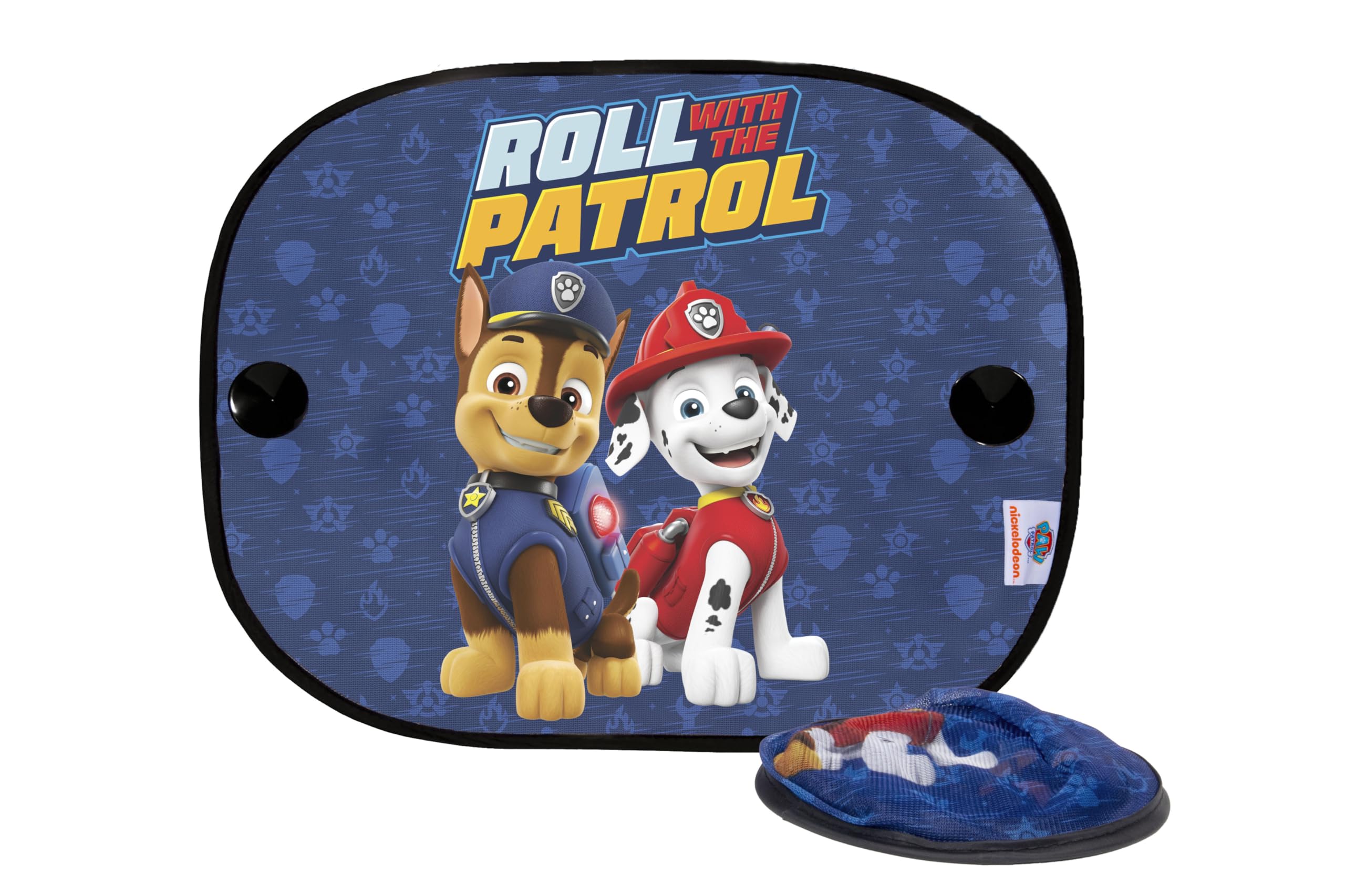 Paw Patrol zasłony boczne mikroperforowane Chase Marshall ochrona przeciwsłoneczna 2 sztuki