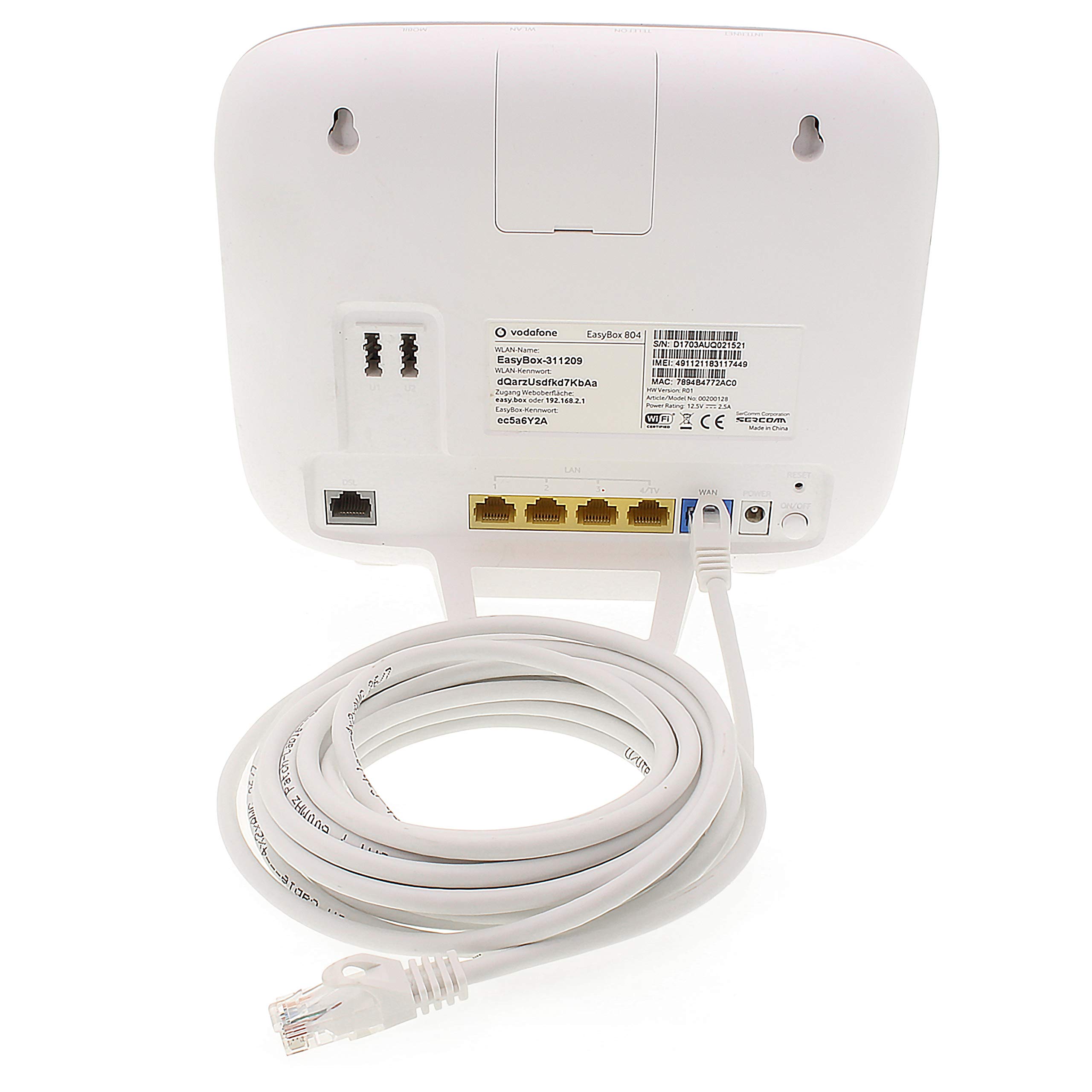 7,5m Netzwerkkabel, Ethernet, Lan & Patchkabel für maximale Internet Geschwindigkeit & verbindet alle Geräte mit RJ 45 Buchse weiss - 10 Stück