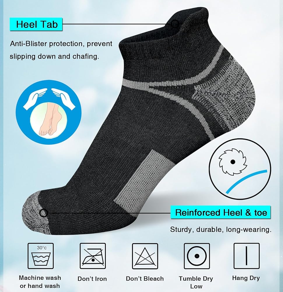 Amazon.com: suaskk Men's Athletic Cushioned Ankle Socks