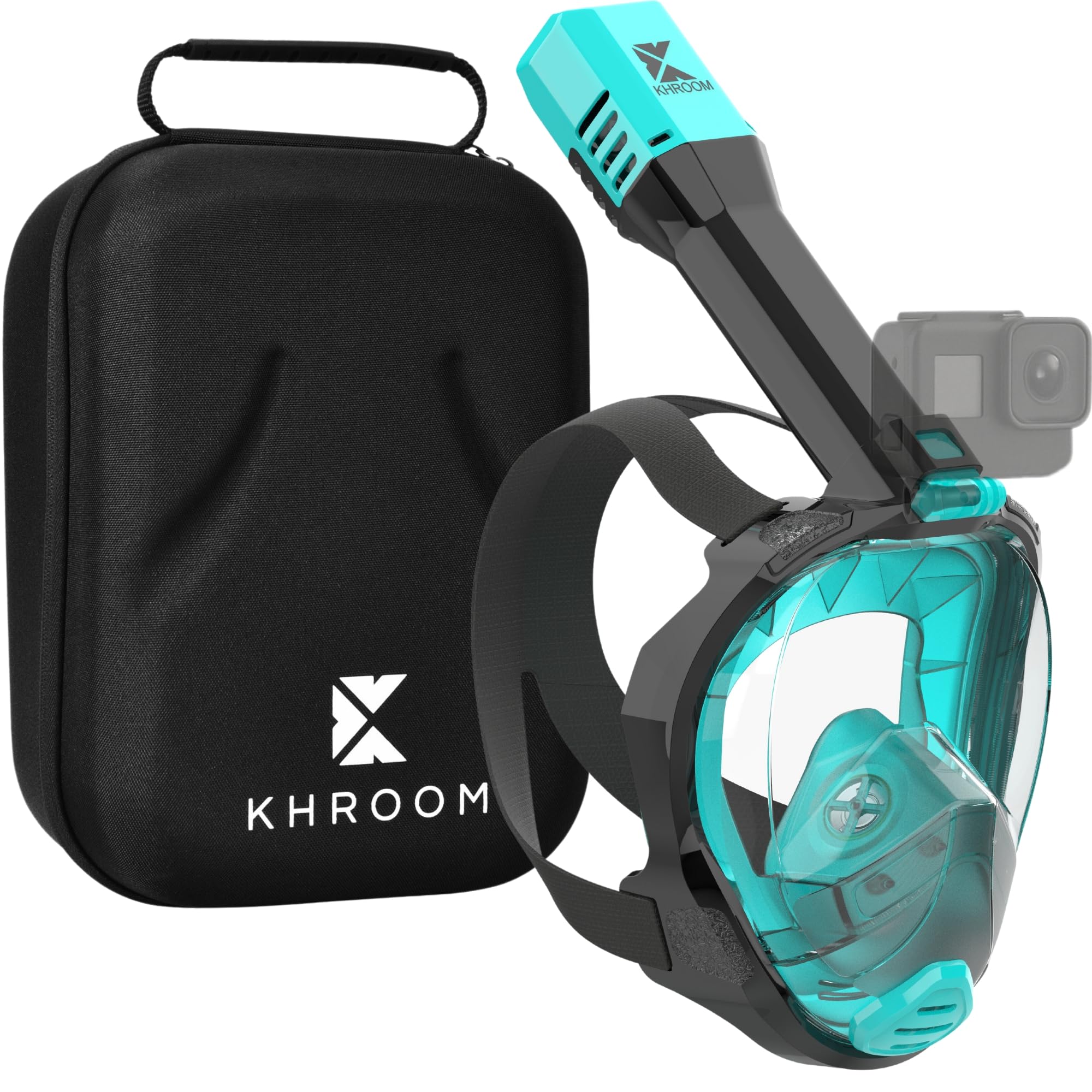 Khroom Schnorchelmaske Erwachsene Vollmaske | Unsere Beste CO2 sichere Tauchermaske Seaview Pro zum Schnorcheln | Tauchmaske Vollgesichtsmaske | Fullface Tauchermaske